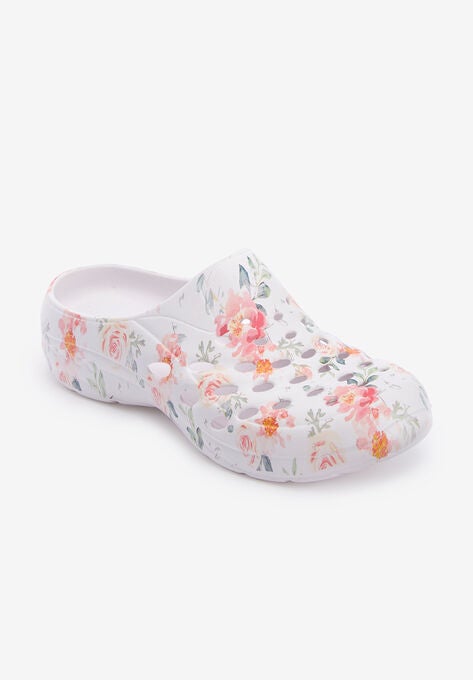 Easy Spirit Travelclog Slip On Mule, SUMMER FLORAL, hi-res image number null