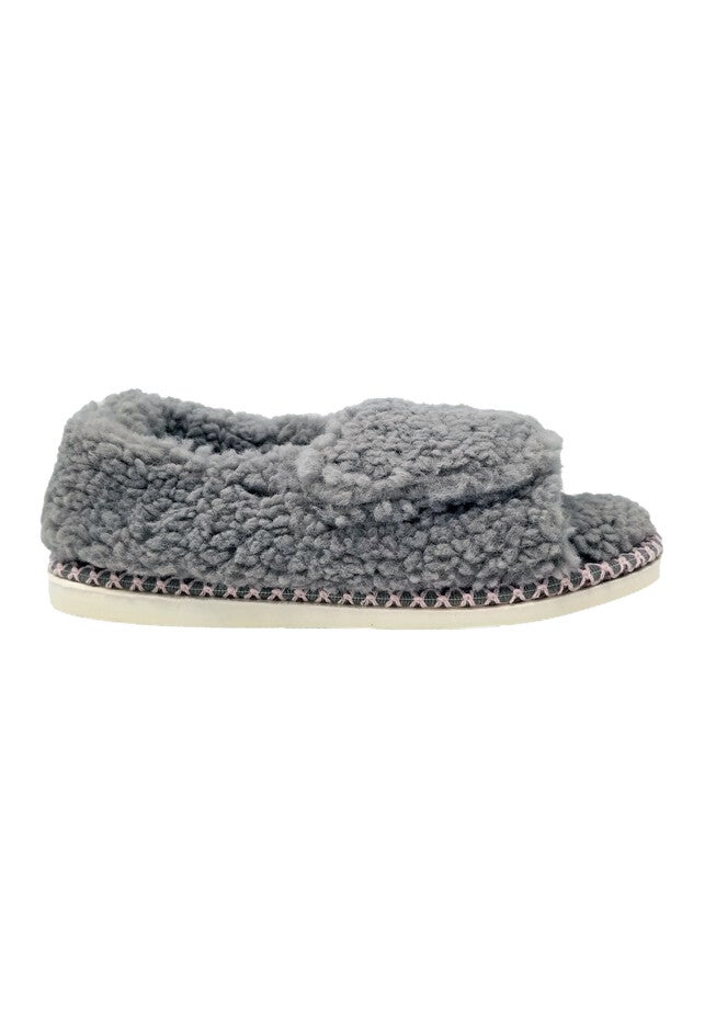 Berber Adjustable Fullfoot Open Toe Slipper, , alternate image number 3