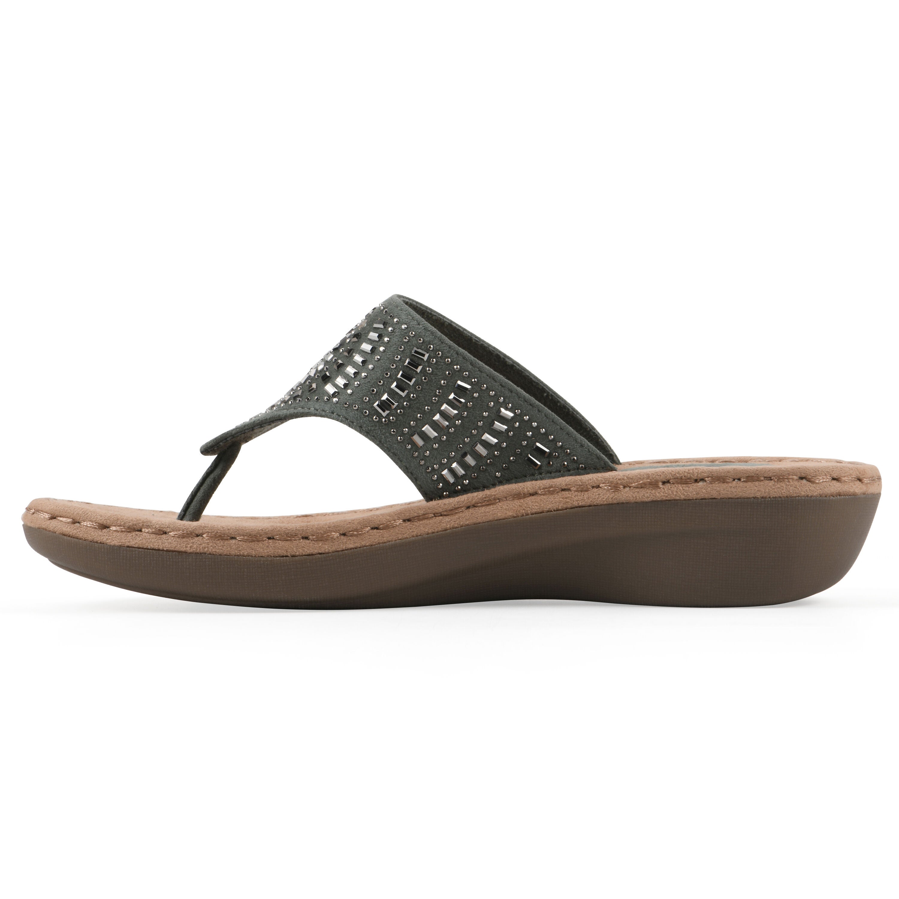 Cienna Thong Wedge Sandal, SAGE FABRIC, alternate image number 3