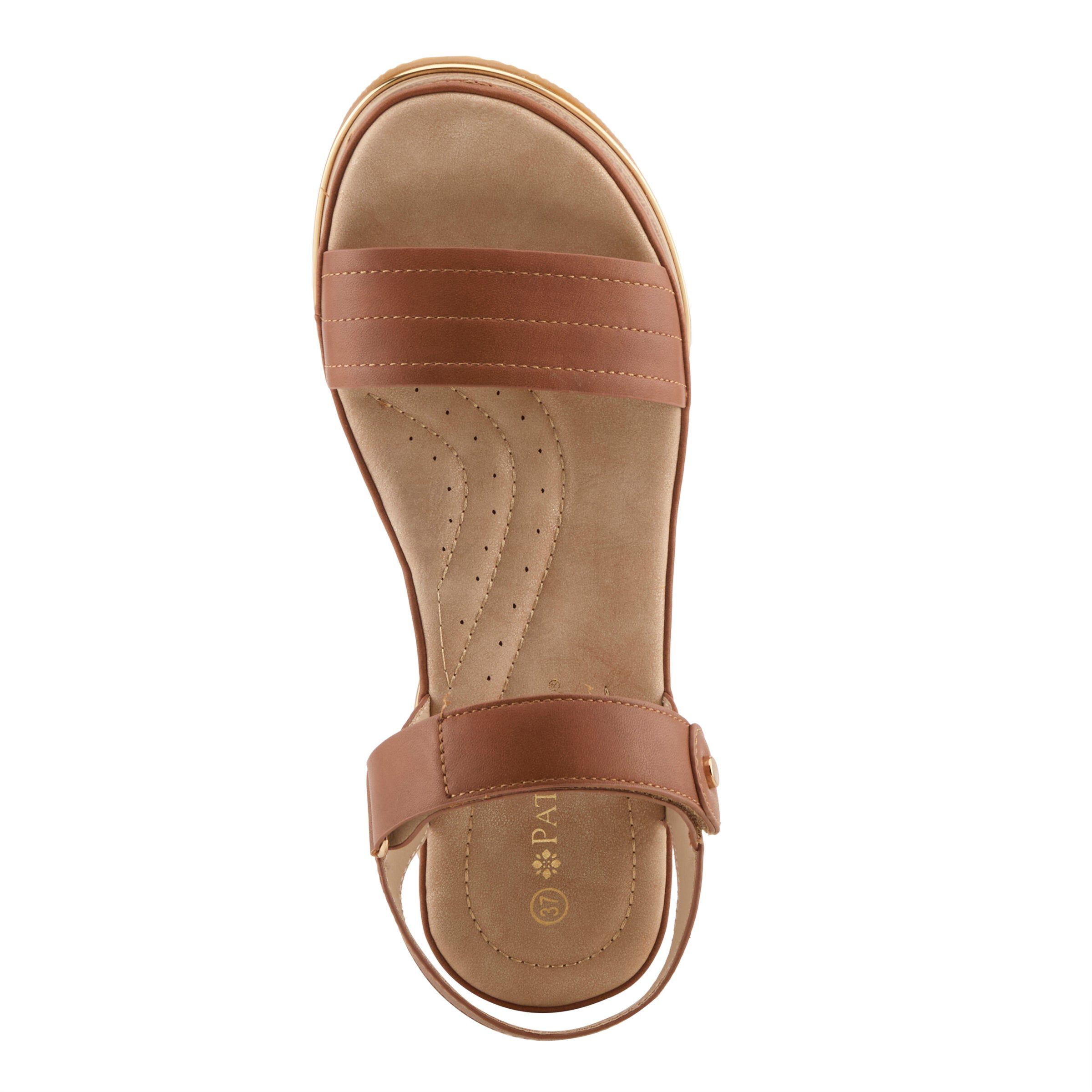 Sahil Wedge Sandal, CAMEL, alternate image number 3