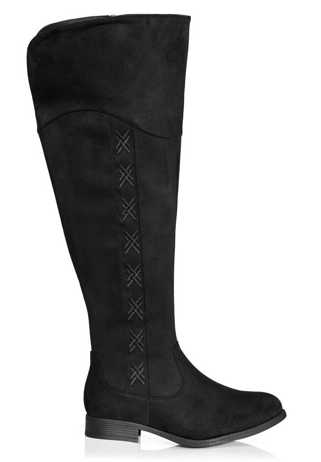 Nadia Wide Width Tall Boot, BLACK, alternate image number null