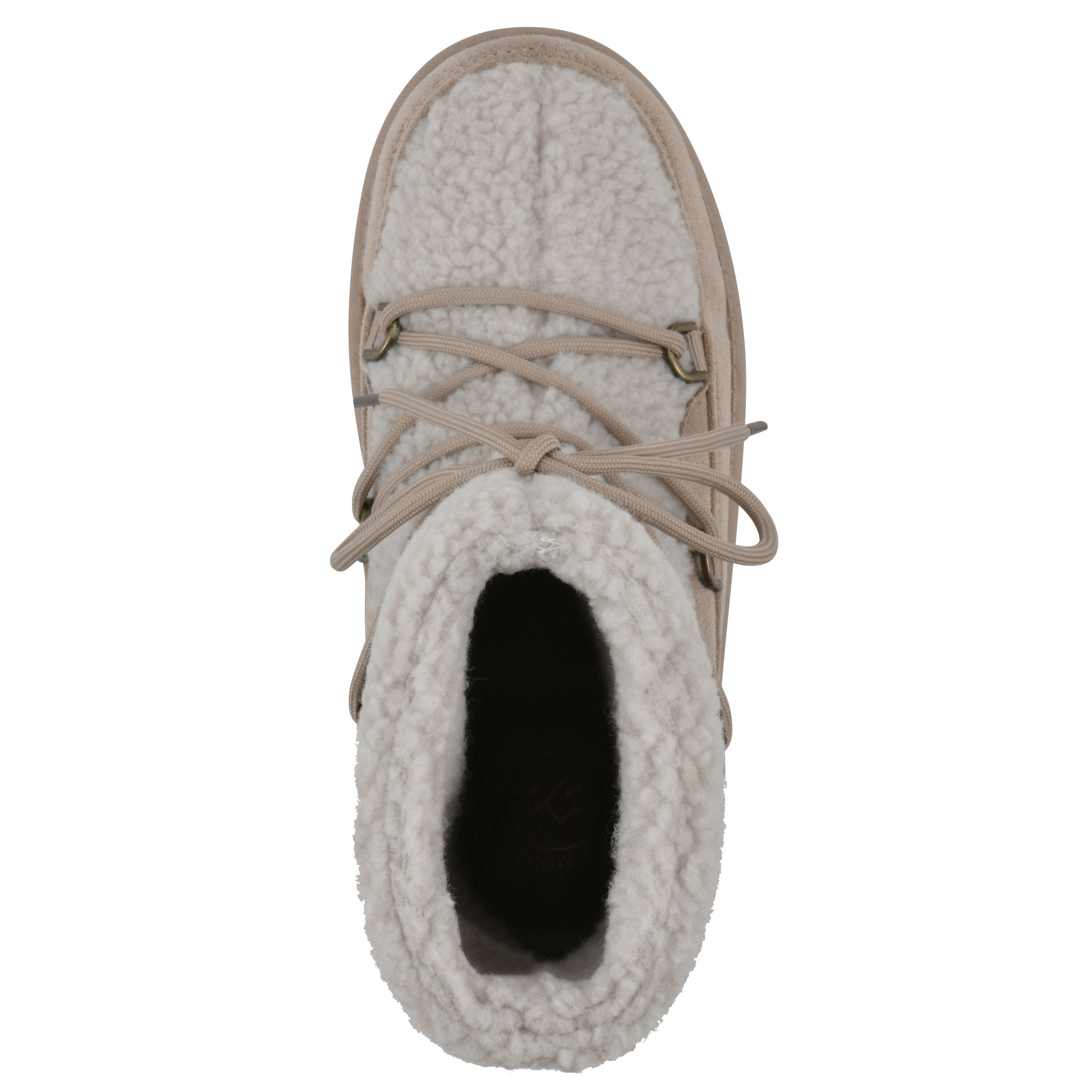 Isador Faux Sherpa Lace-Up Boot, DARK BEIGE, alternate image number 4