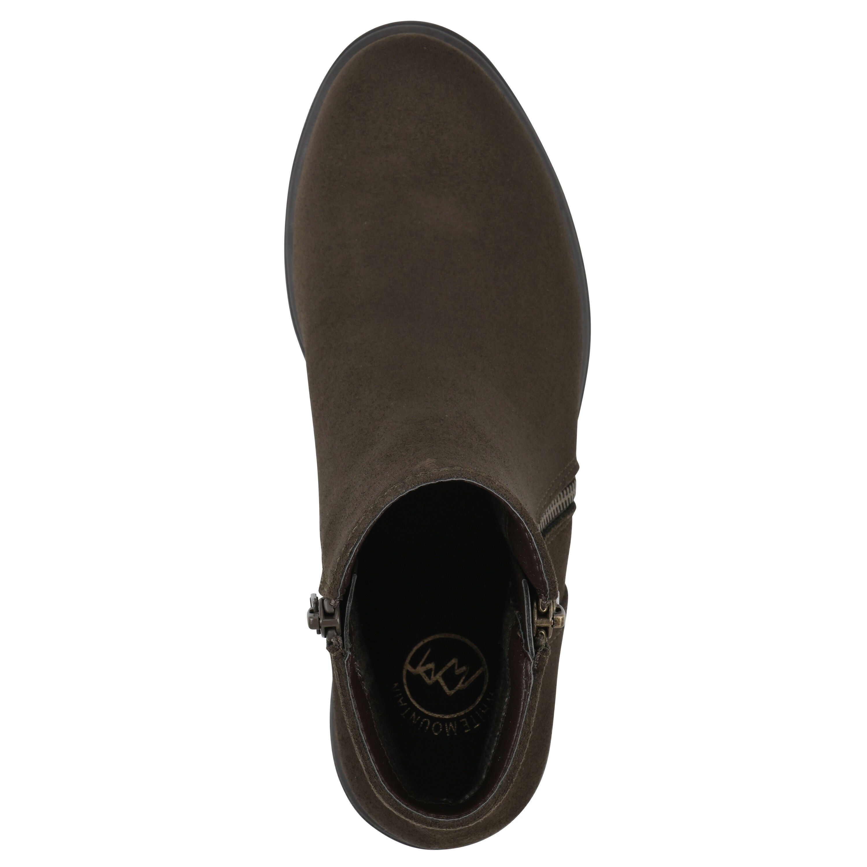 Tahj Lug Sole Bootie, ARMY FAUX SUEDE, alternate image number 4