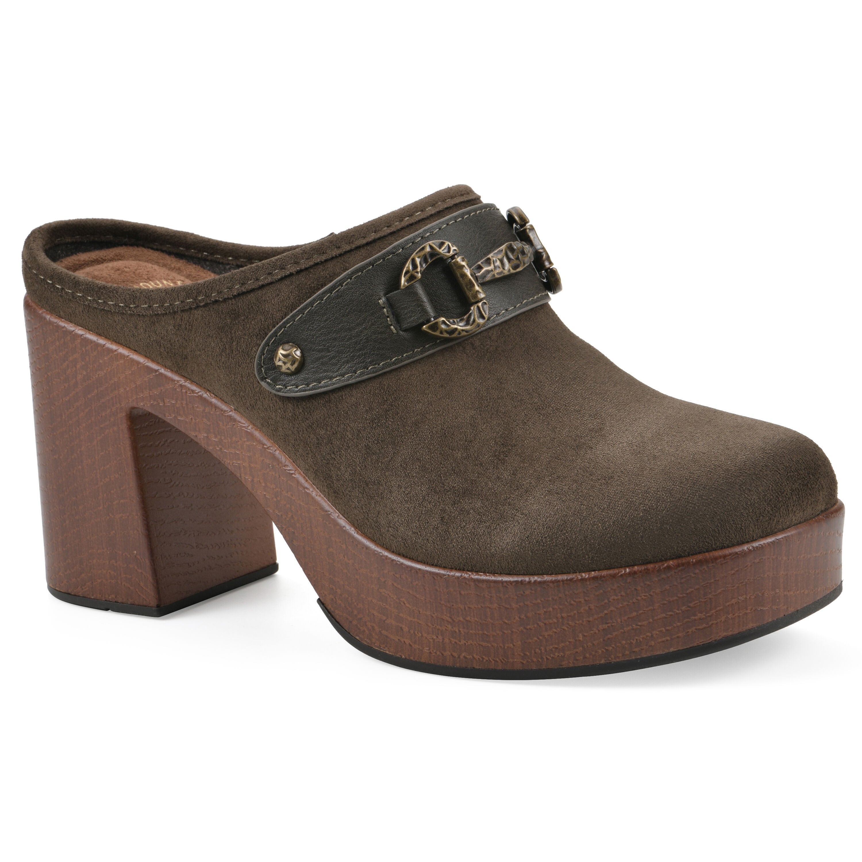 Barleys Platform Heel Clog, ARMY MULTI, hi-res image number 0