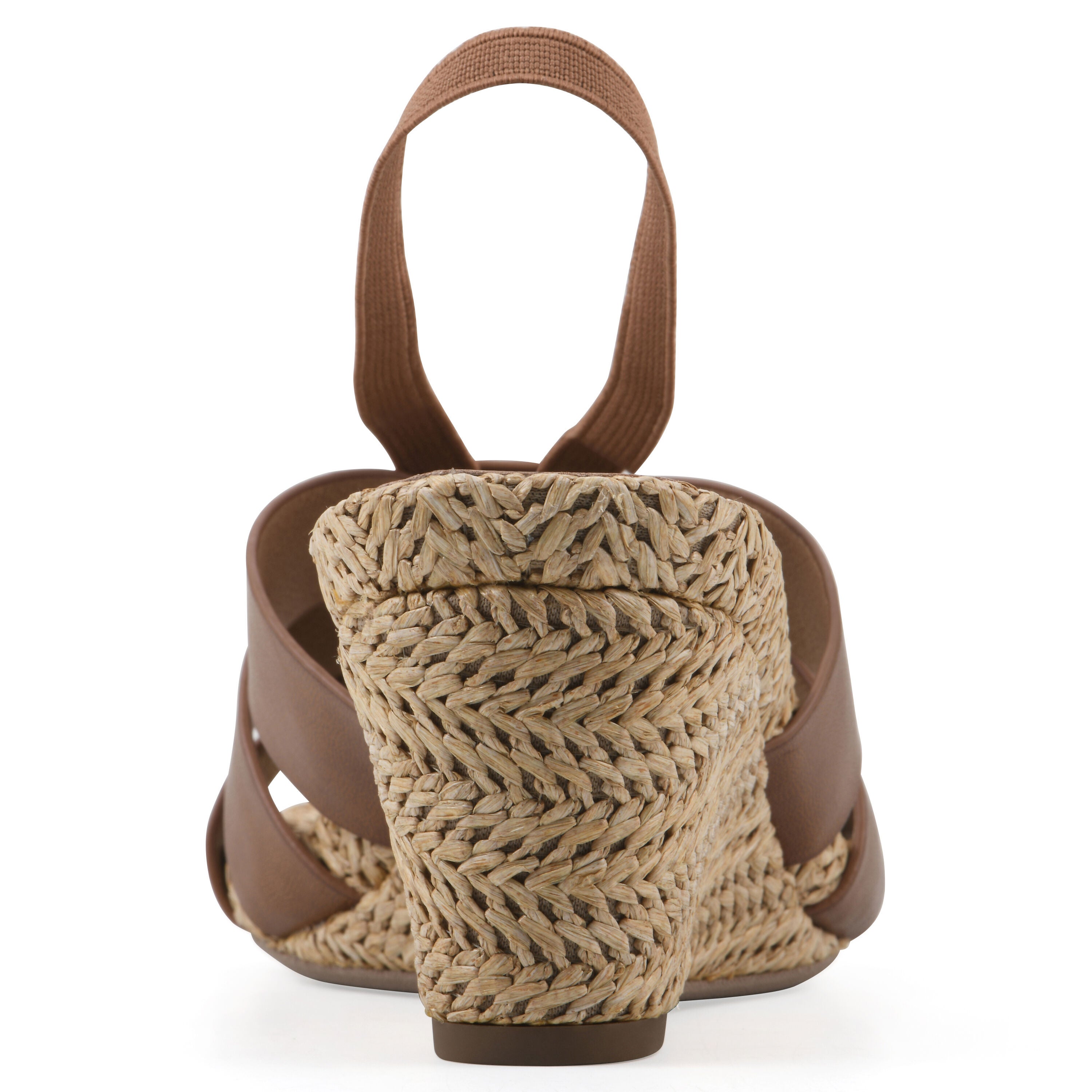 Atavi Wedge Sandal, DARK TAN SMOOTH, on-hover image number 1