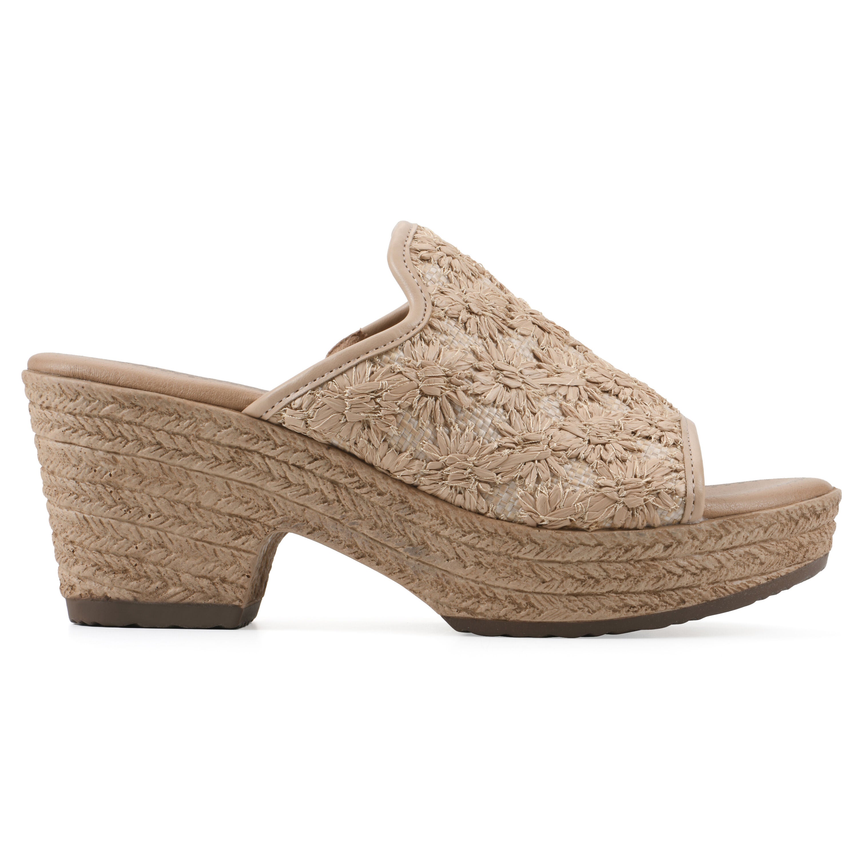 Bizzie Wedge Sandal, NATURAL FABRIC, alternate image number 2