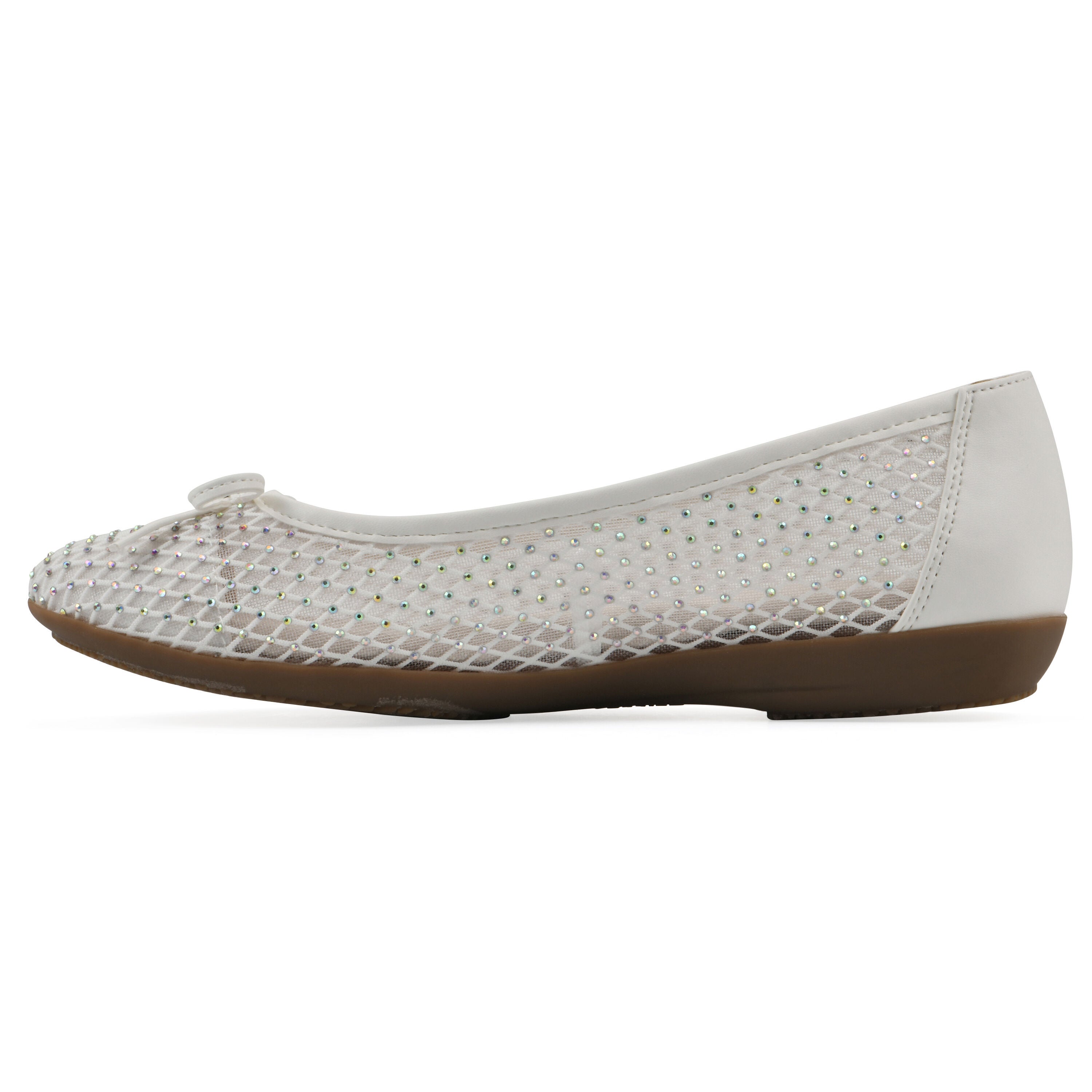 Carlicia Ballet Flat, WHITE FABRIC, alternate image number 3