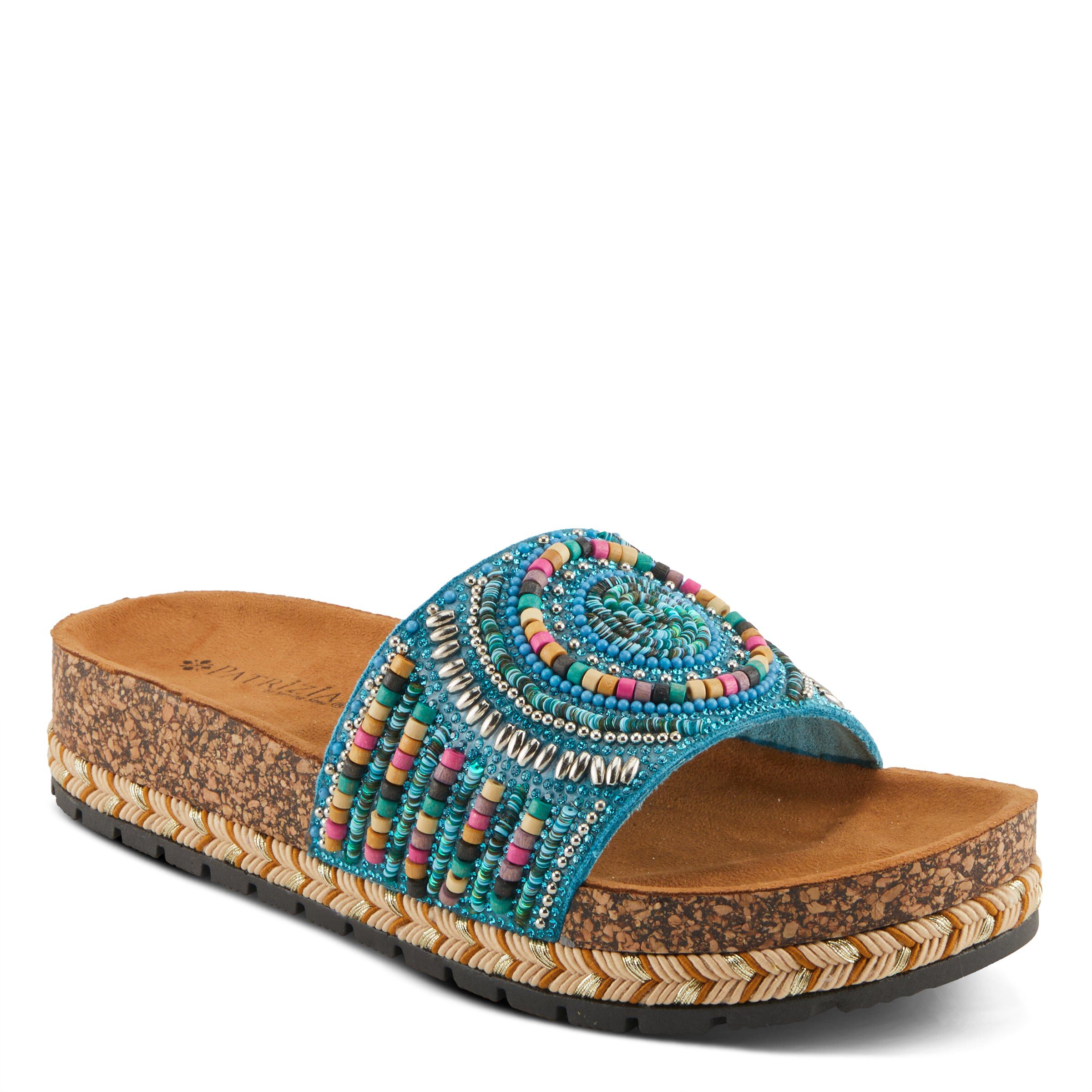 Swirla Slide Sandal, TURQUOISE MULTI, hi-res image number 0
