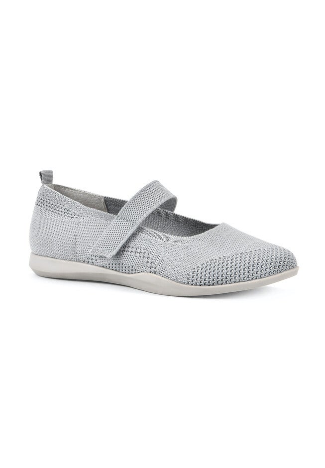 Cliffs Playful Mary Jane Flat, LIGHT GREY KNIT, hi-res image number null