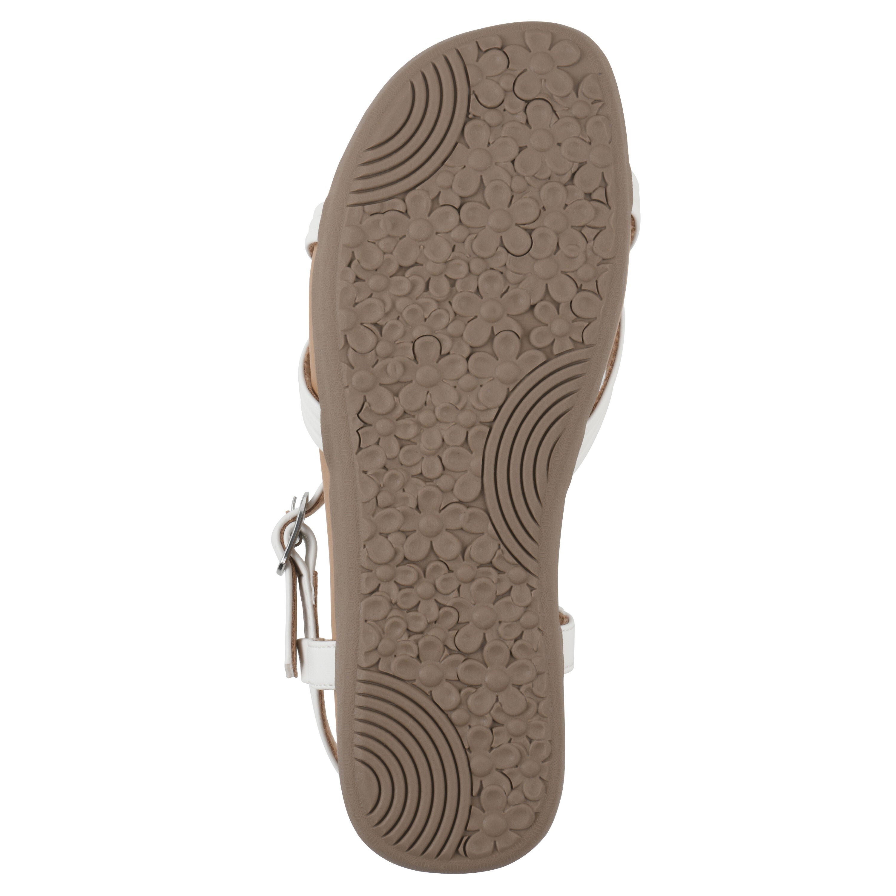 Frania Strappy Flat Sandal, WHITE SMOOTH, alternate image number 5