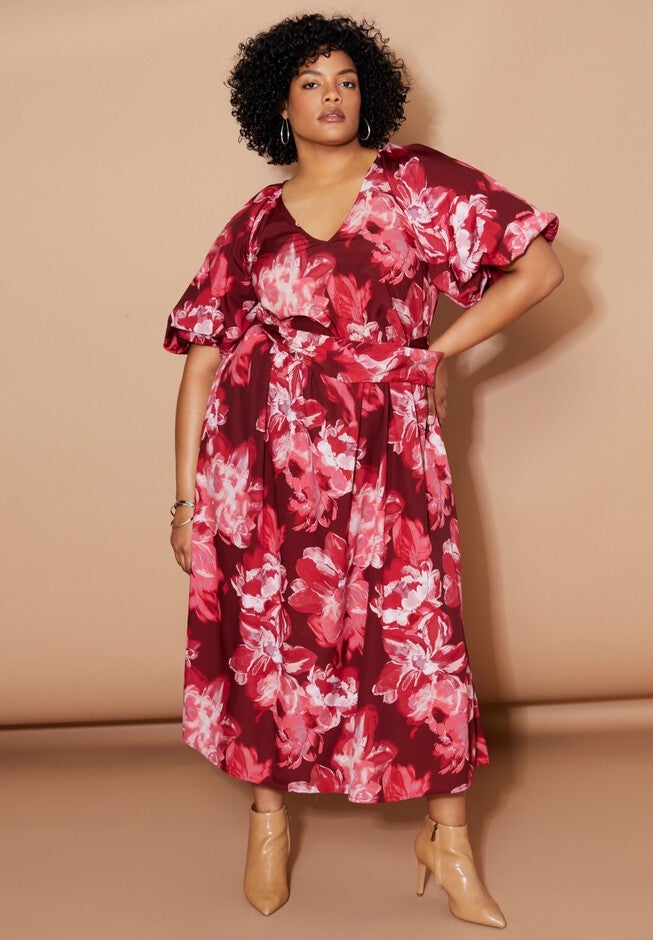 Raglan PuffSleeve Maxi Dress Jessica London