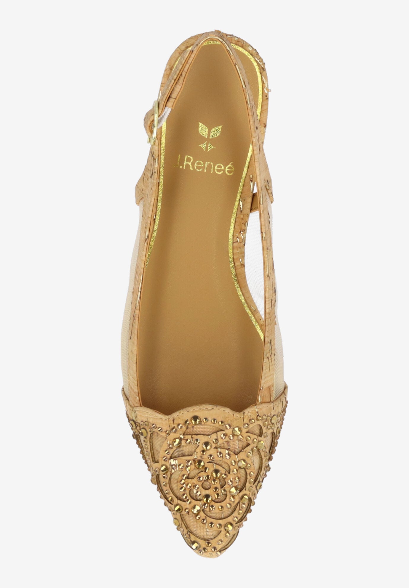 Elsinora Slingback Pump, NATURAL GOLD, alternate image number 1
