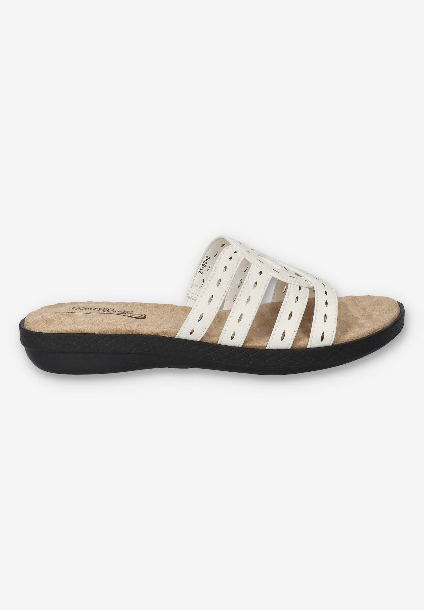 Cammie Slide Sandal, WHITE, alternate image number 2