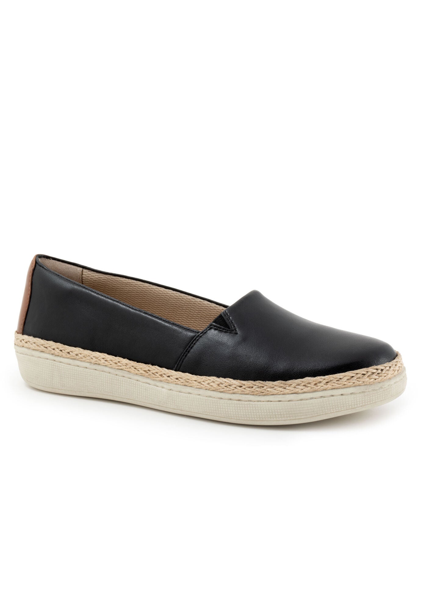 Accent Slip-Ons by Trotters&reg;, BLACK LEATHER, hi-res image number 0