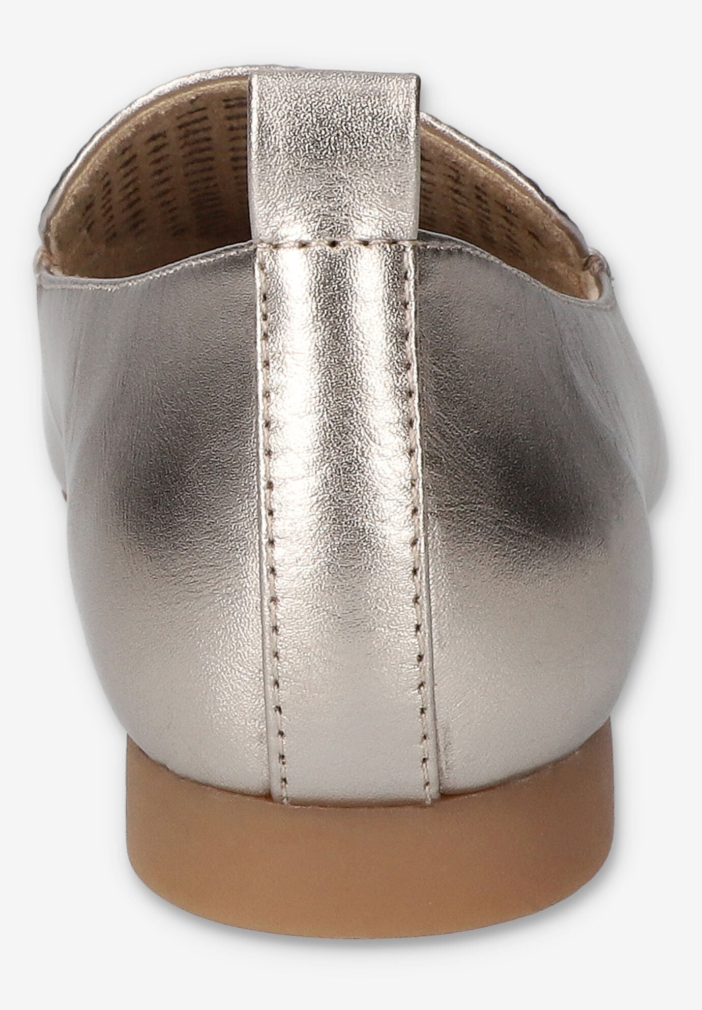 Alessi Perf Pointed Toe Flat, CHAMPAGNE LEATHER, alternate image number 3