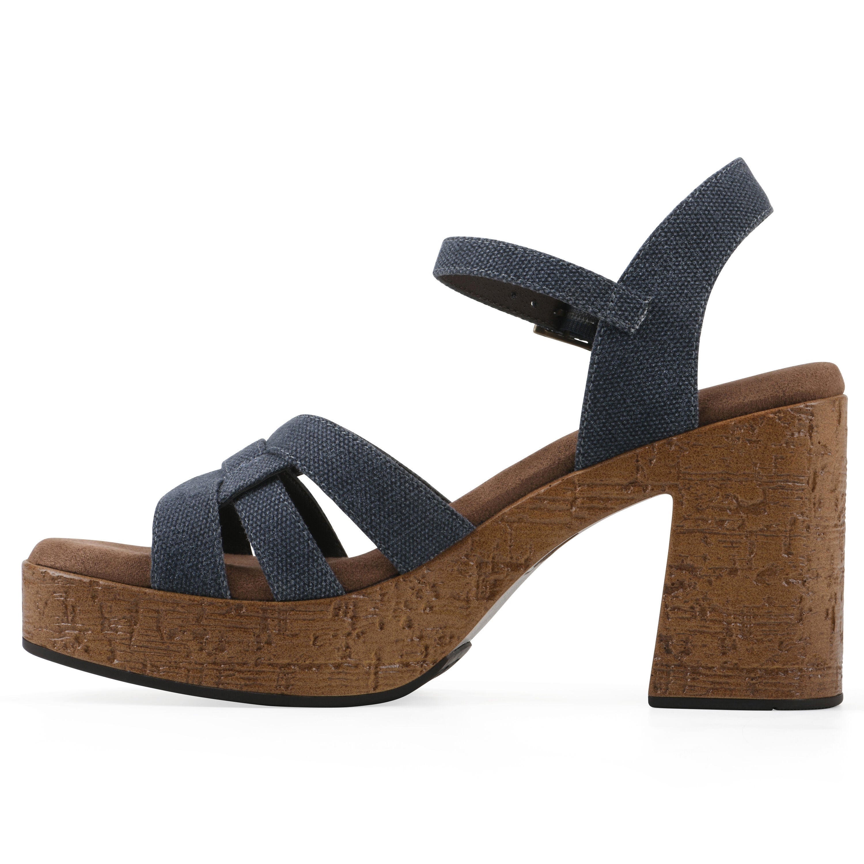 Barista Platform Sandal, DENIM BLUE FABRIC, alternate image number 3