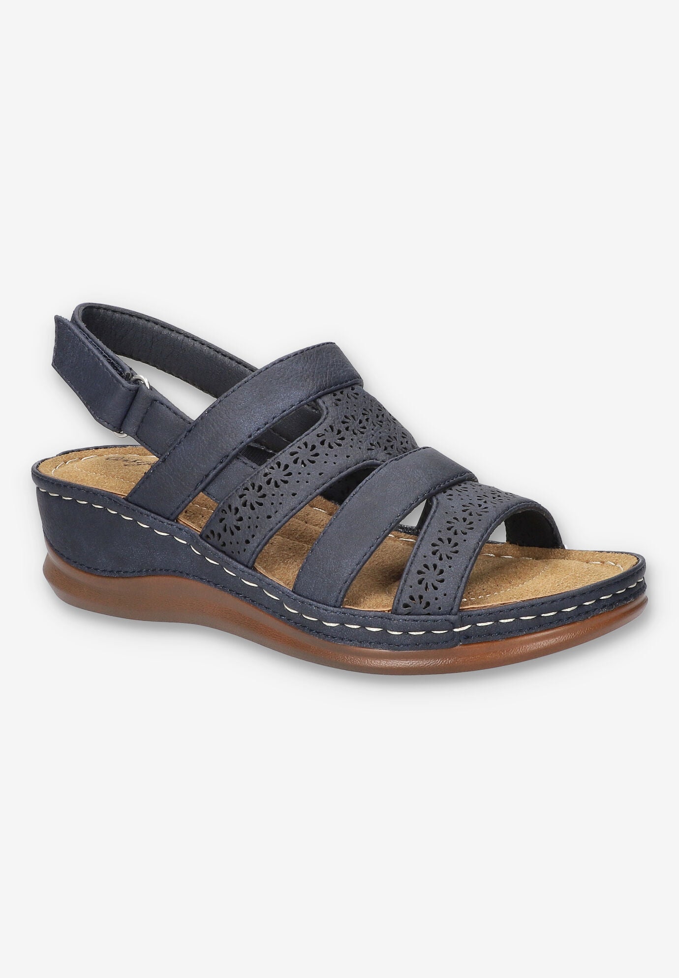 Alexi Slingback Wedge Sandal, NAVY, hi-res image number 0