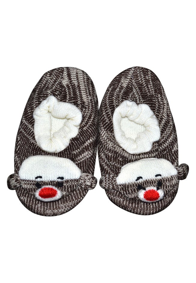 Monkey Slippers by Muk Luks®, BROWN TWEED, hi-res image number null