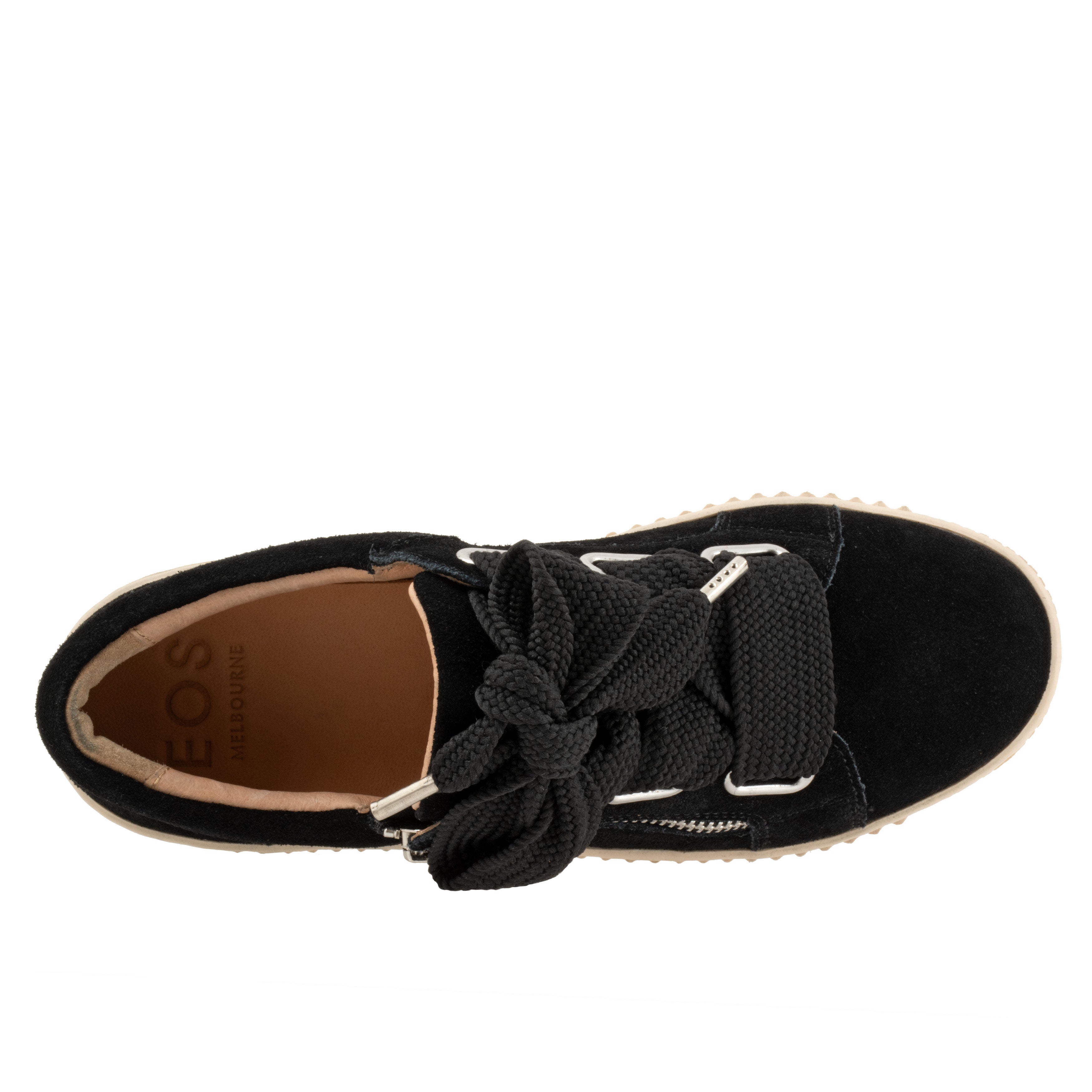 Jovi Sneaker, BLACK SUEDE, alternate image number 3