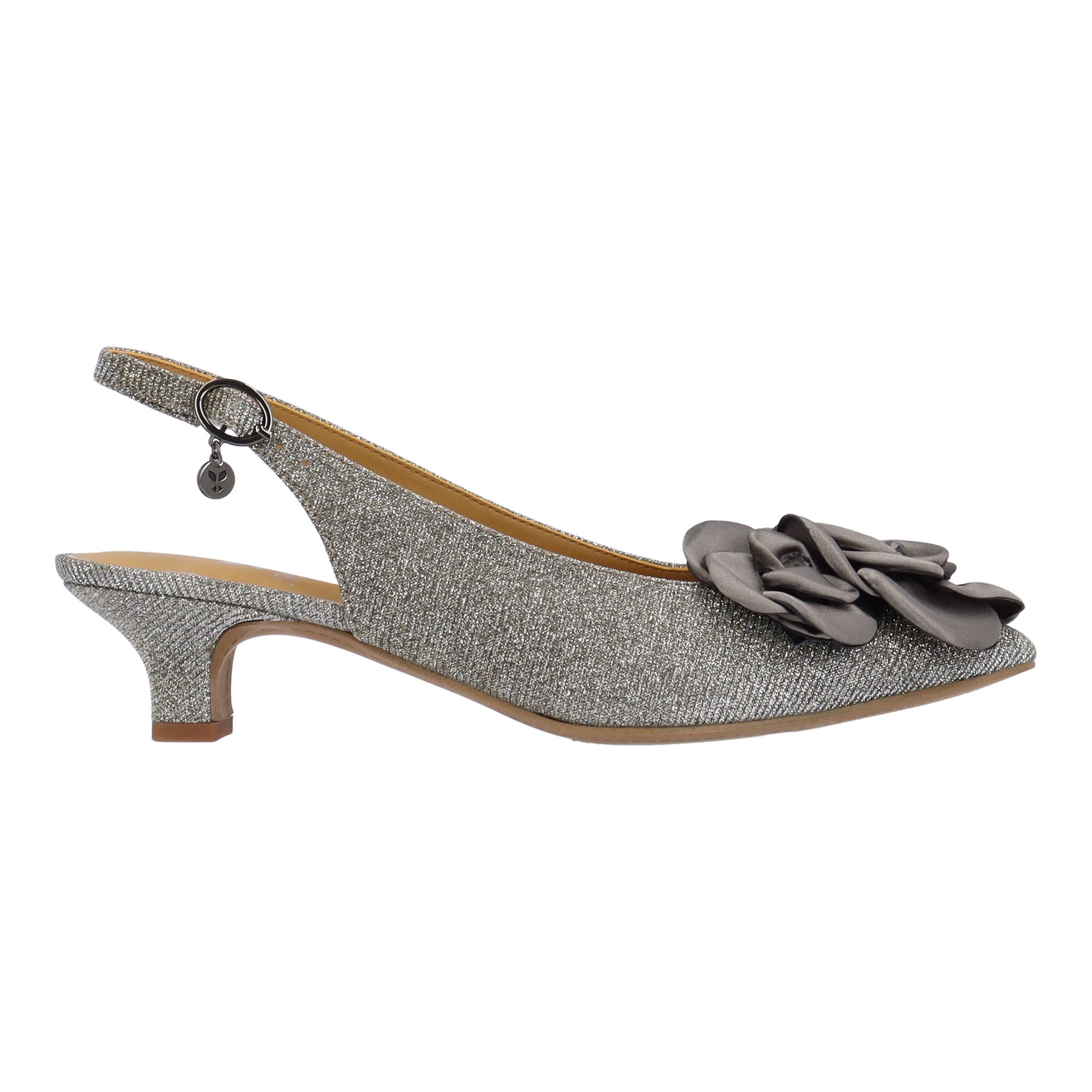 Jozey Slingback Pump, PEWTER, alternate image number 3