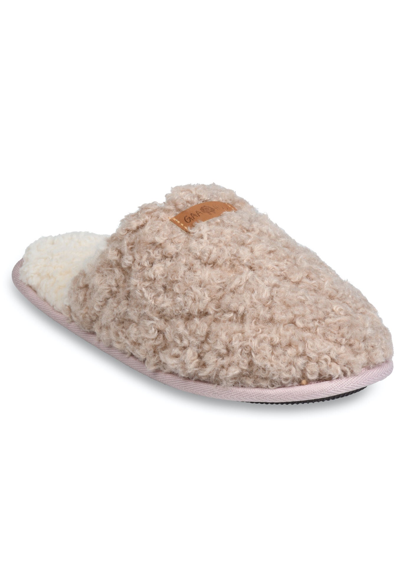 Quilted Teddy Bear Scuff Slipper Slippers, COCOA, hi-res image number 0