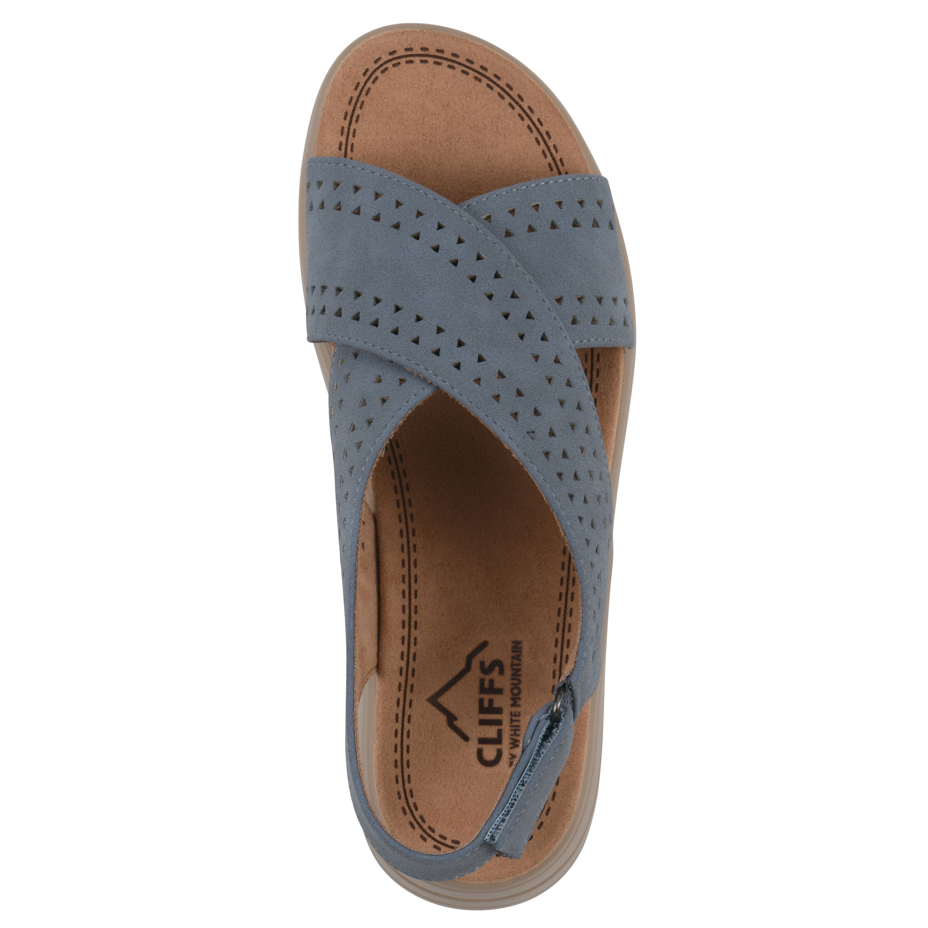 Haniya Flatform Sandal, PERIWINKLE SUEDE, alternate image number 4