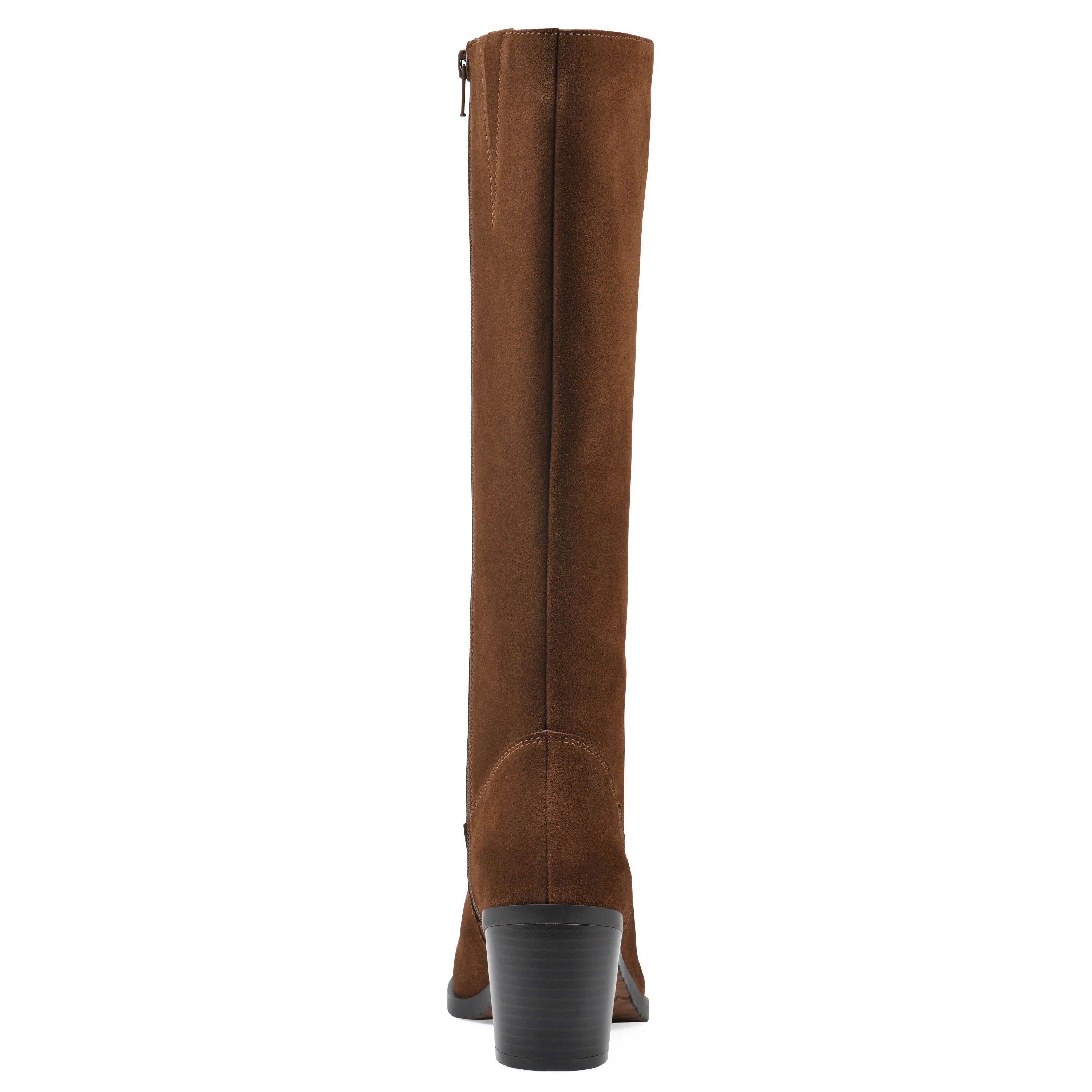 Tater Heeled Tall Shaft Boot, HAZEL SUEDE, on-hover image number 1