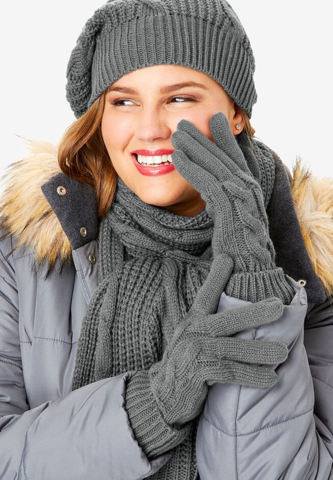 Cable Knit Beanie, , alternate image number 2