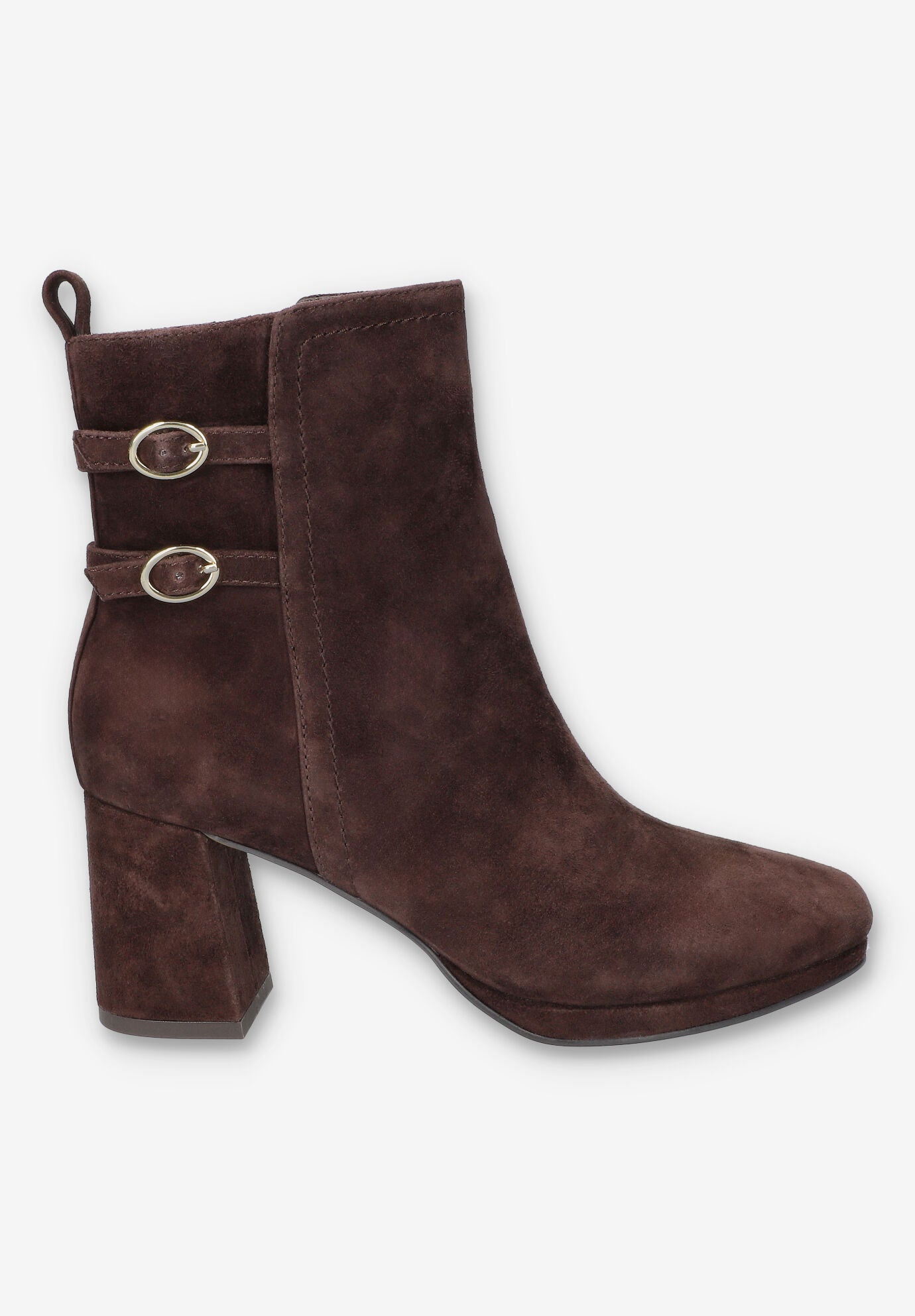 Orchard Sqaure Toe Ankle Boot, BROWN SUEDE LEATHER, alternate image number 2