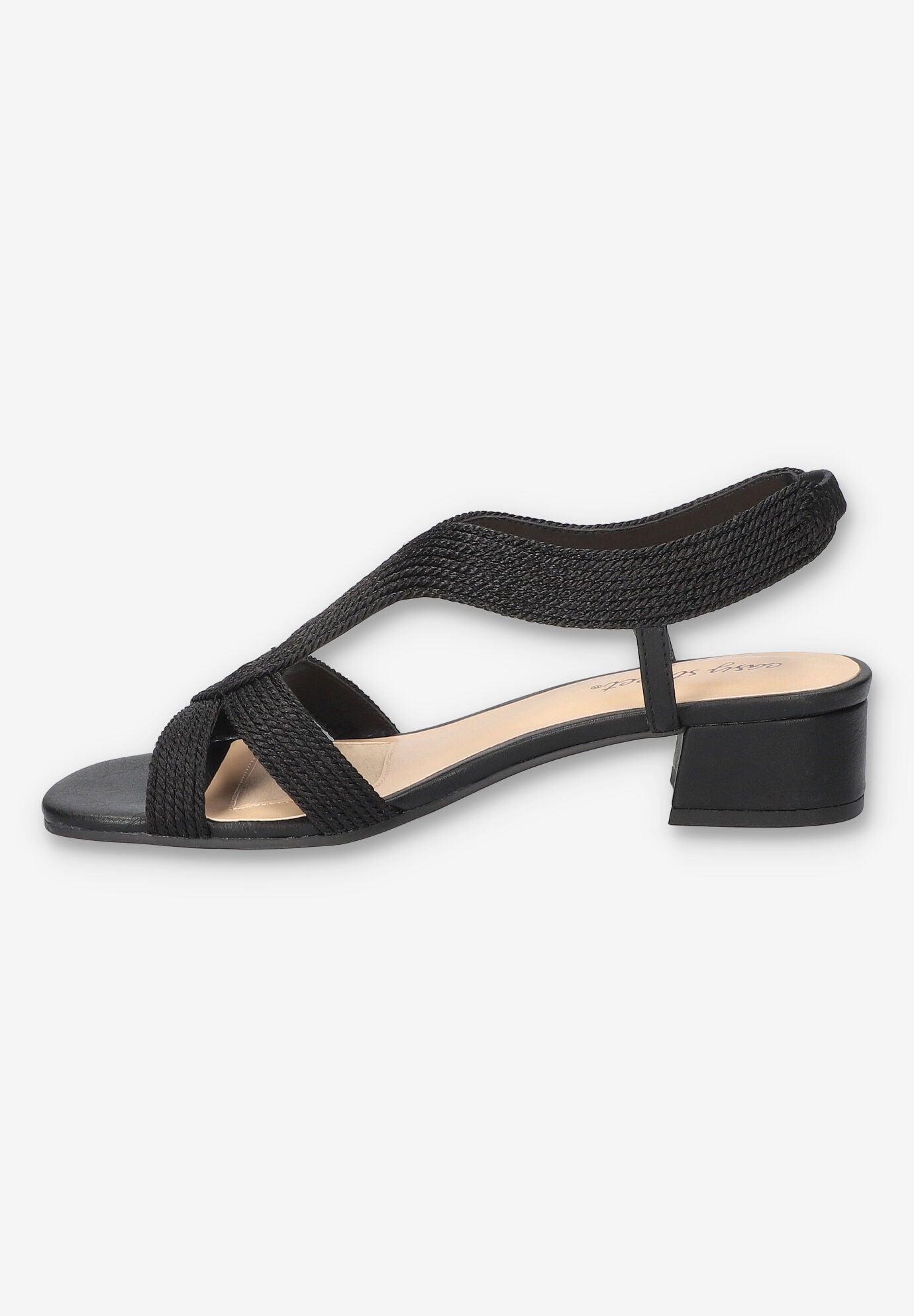 Festival Block Heel Sandal, BLACK WOVEN, alternate image number 4