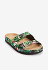 The Maxi Footbed Sandal, BLACK FLORAL, hi-res image number null