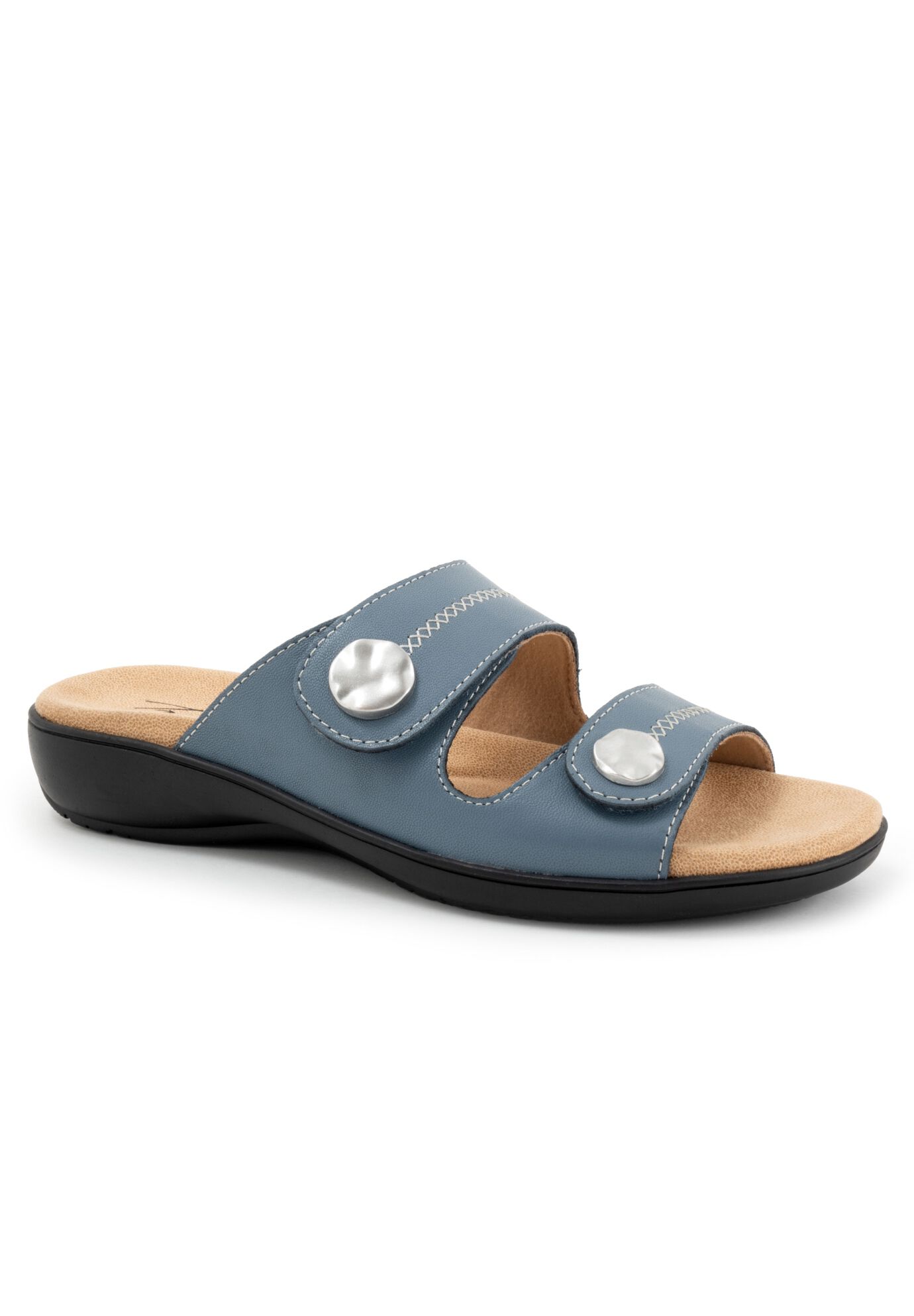 Ruthie Stitch Slip On Sandal, DUSTY BLUE, hi-res image number 0