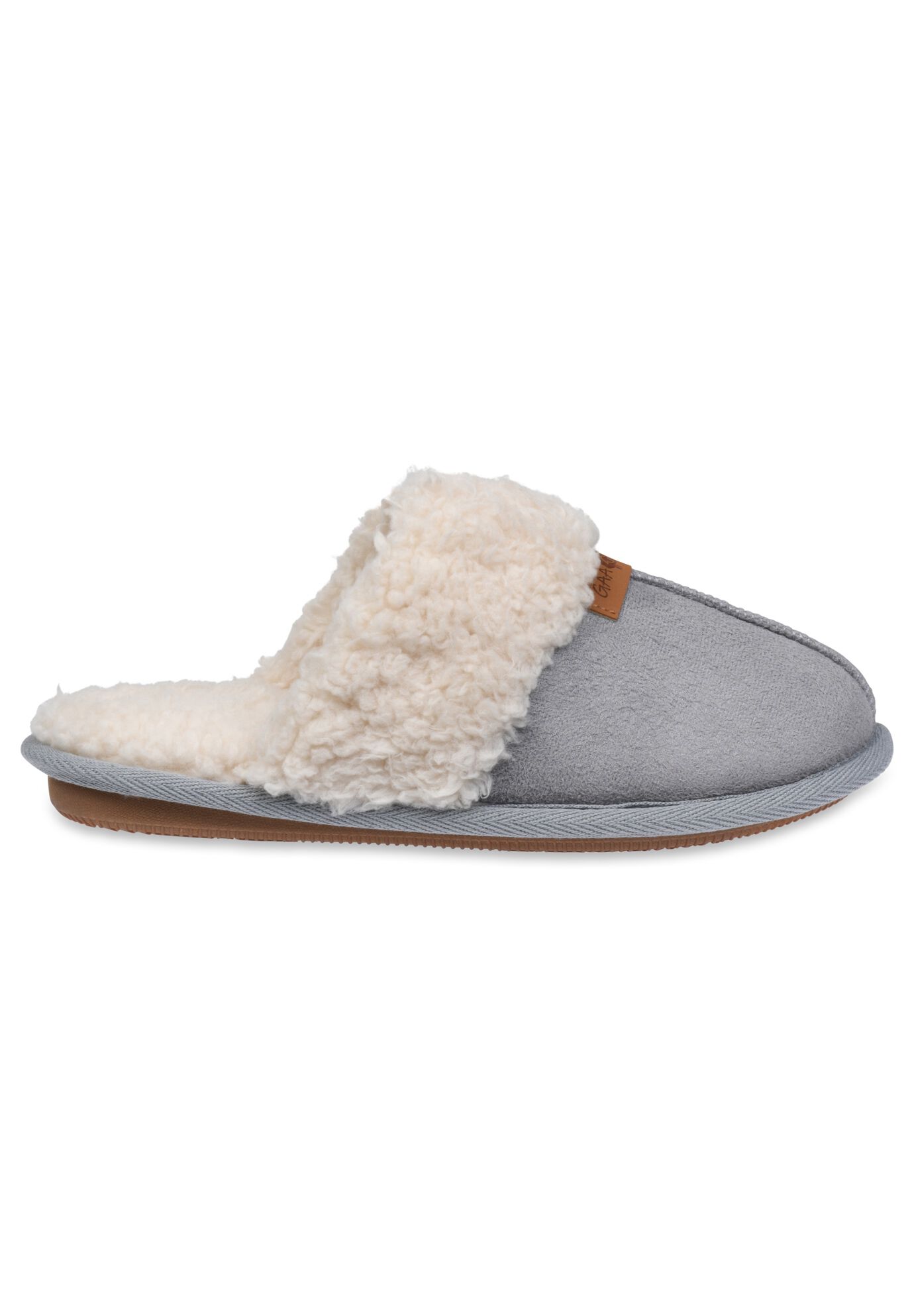 Faux Shearling Memory Foam Scuff Slipper, , alternate image number 1