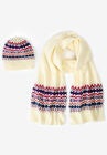 Fair Isle Hat & Scarf Set, , alternate image number null