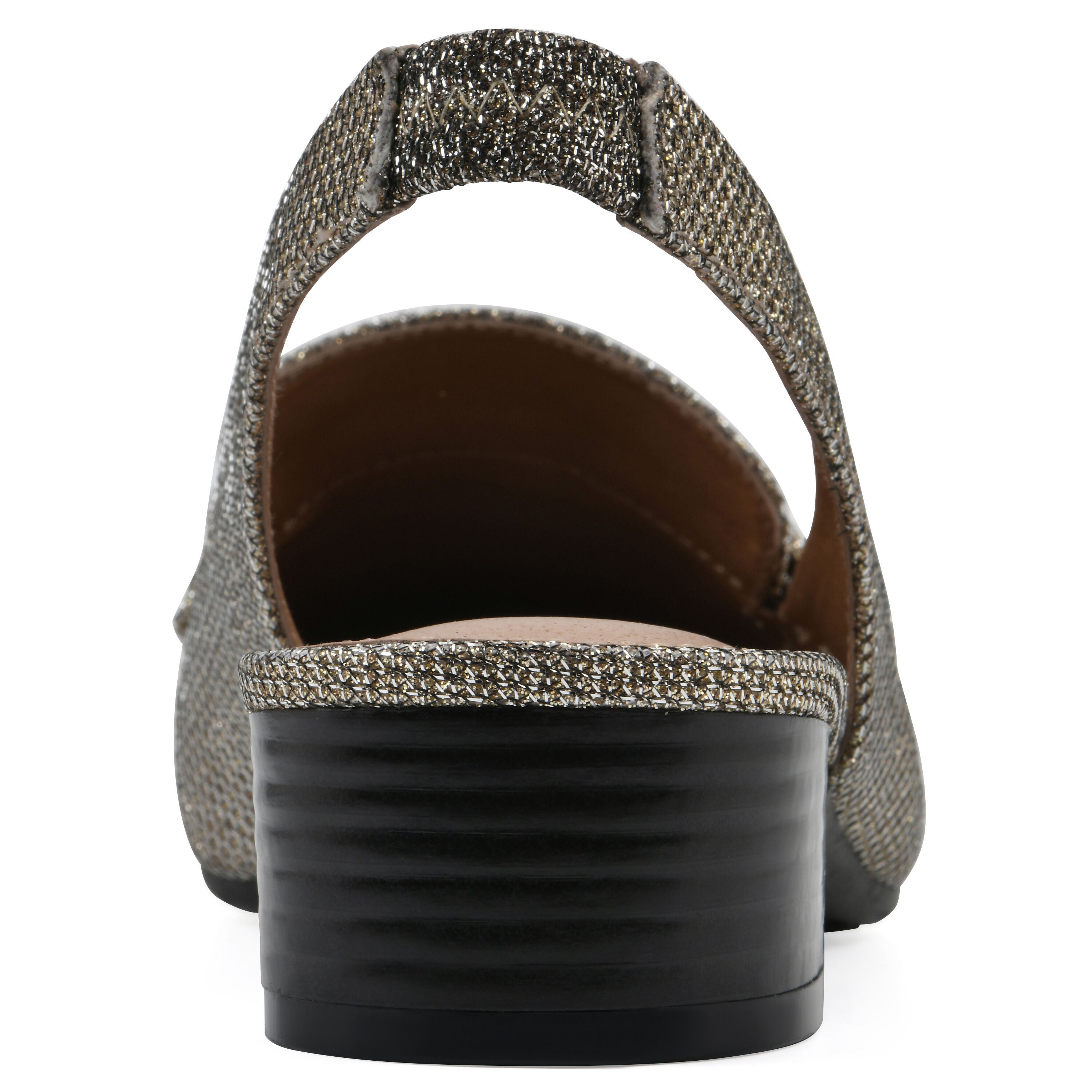 Boreal Slingback Heel, GOLD GLITTER FABRIC, on-hover image number 1