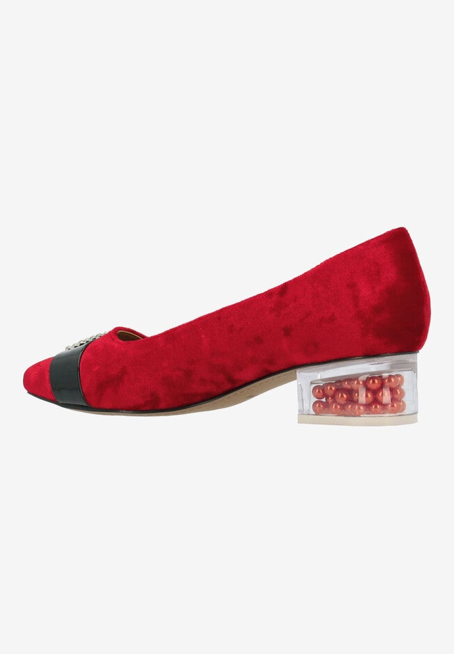Kreengle Slip-On Pump, RED BLACK, alternate image number 5