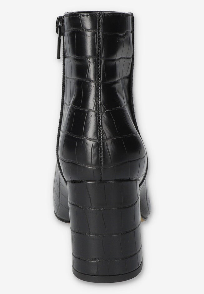 Wilma Square Toe Ankle Boot, BLACK CROCO, on-hover image number 1