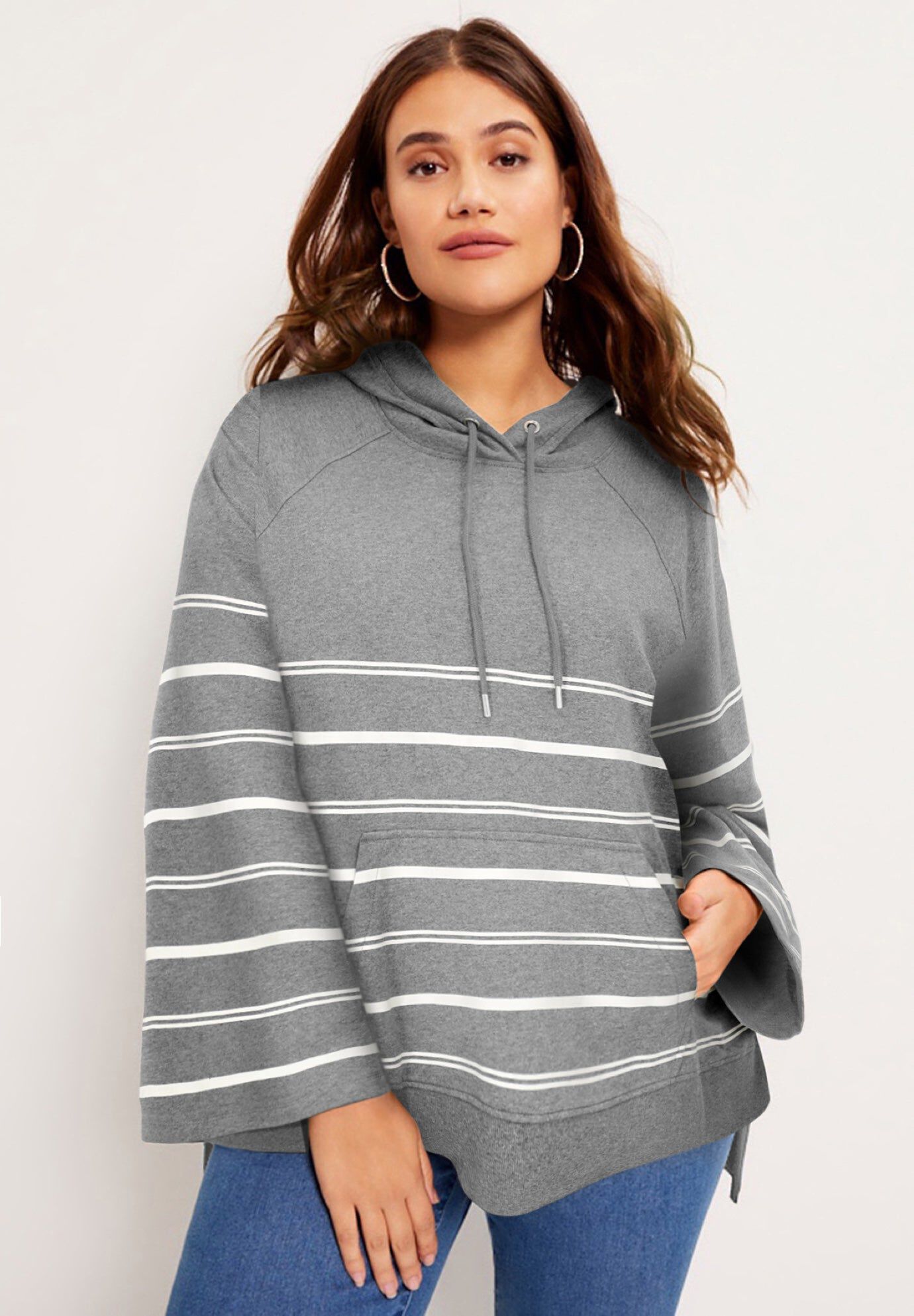 Bell-Sleeve French Terry Sweatshirt