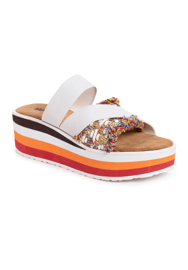 Groove Artist Platform Sandals, WHITE MULTI, hi-res image number 0