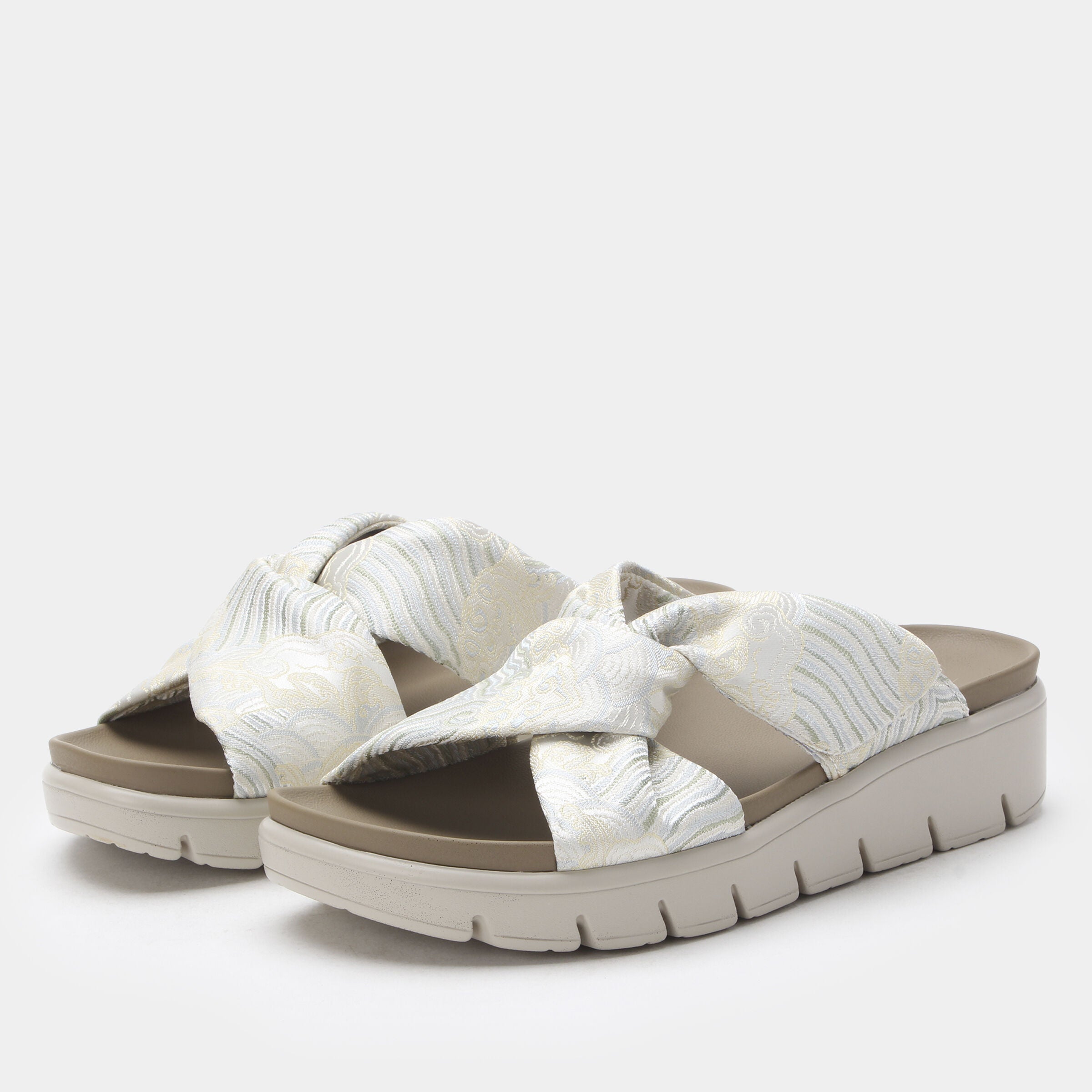 Rylie Vegan Leather Slide Sandal, WHITE, hi-res image number 0