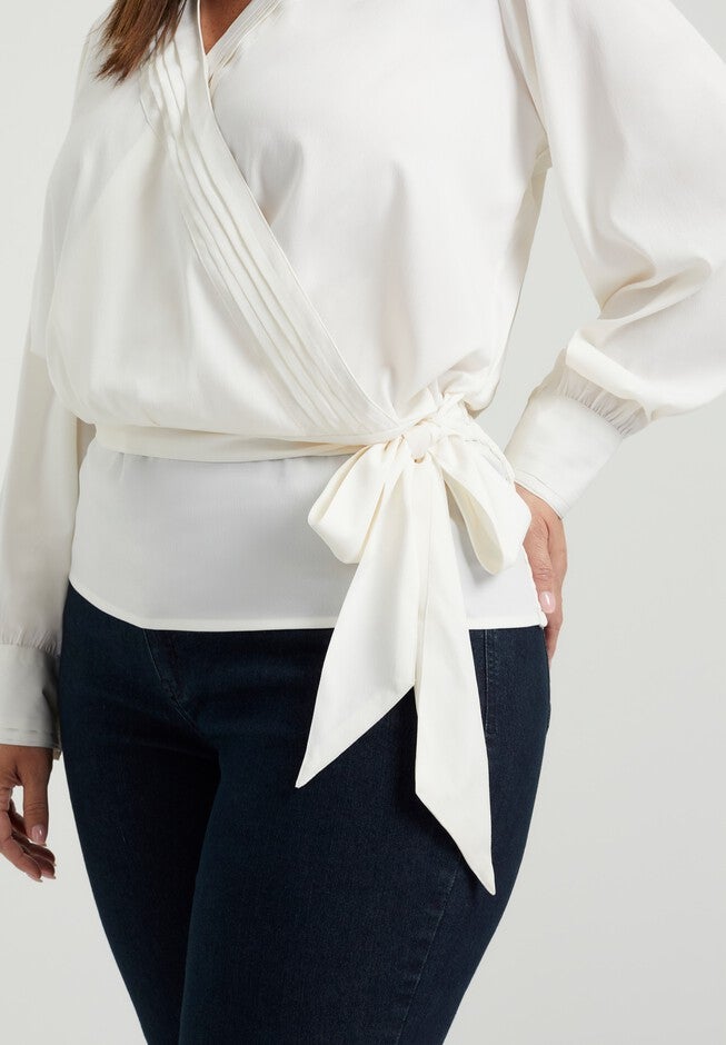 Faux Wrap Blouse, , alternate image number null