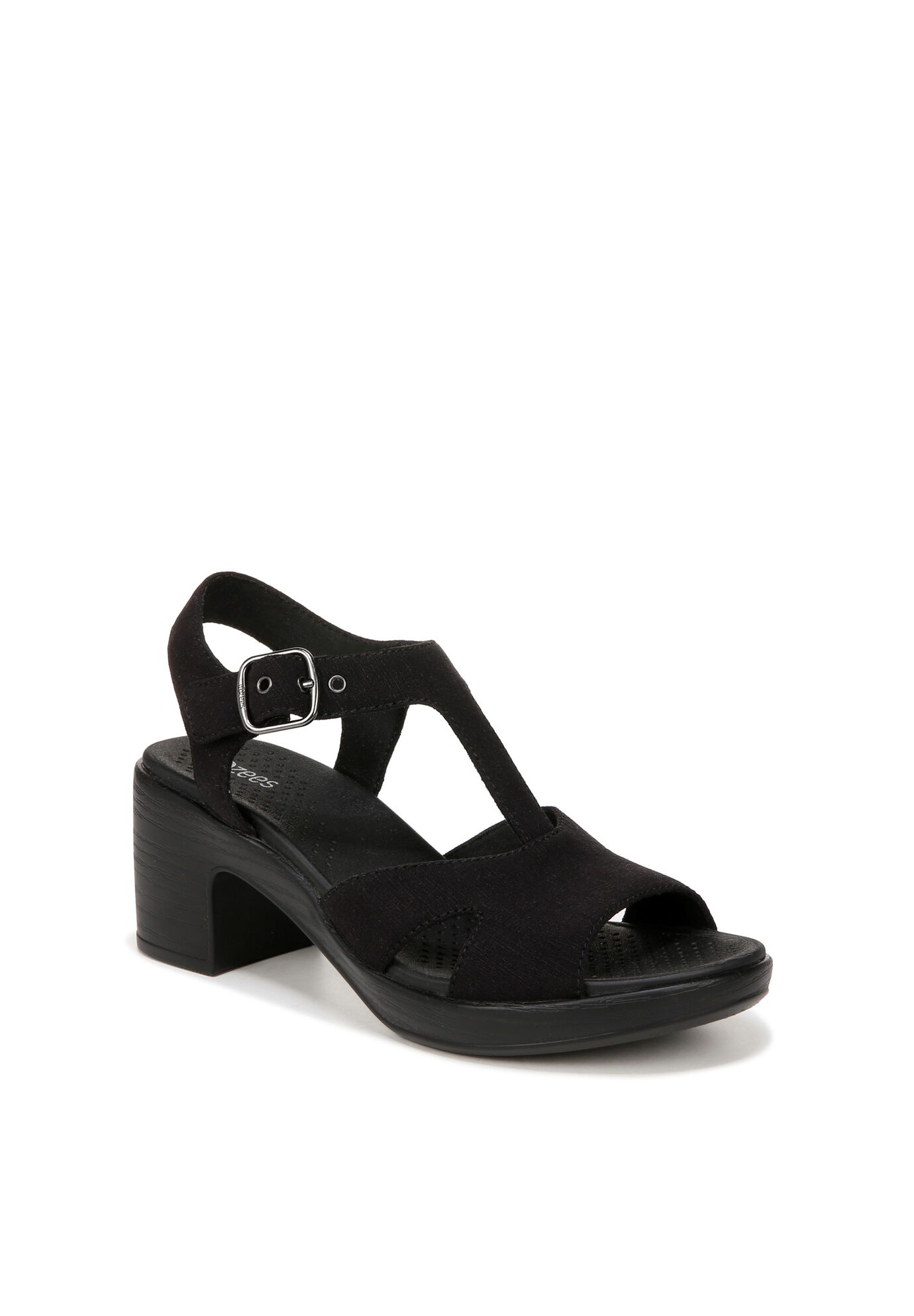 Everly Block Heel Sandal, BLACK DENIM FABRIC, hi-res image number 0