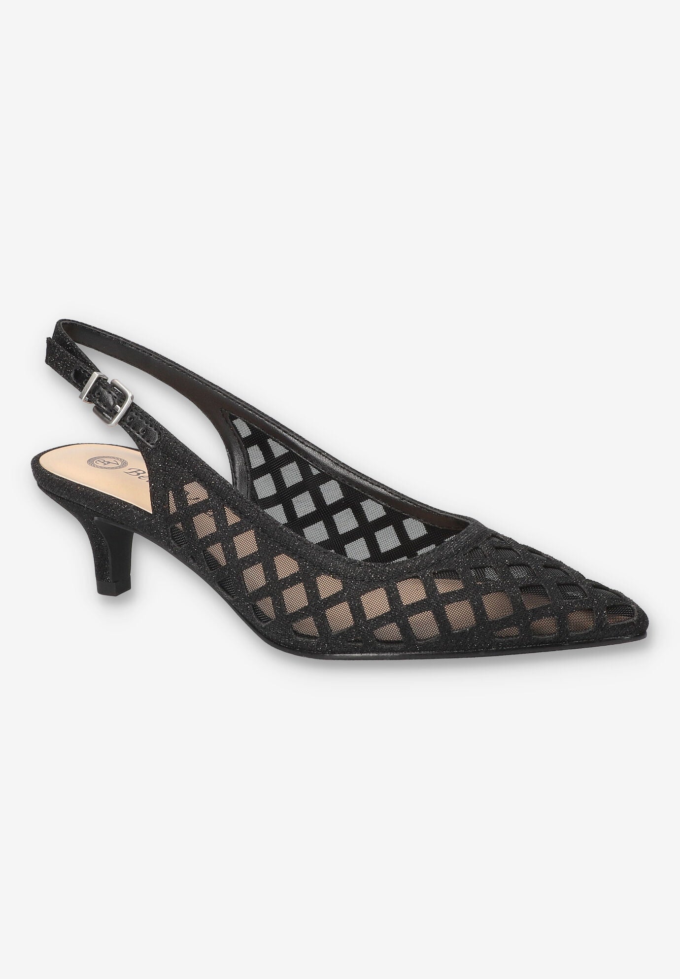 Noel Slingback Pump, BLACK GLITTER, hi-res image number 0