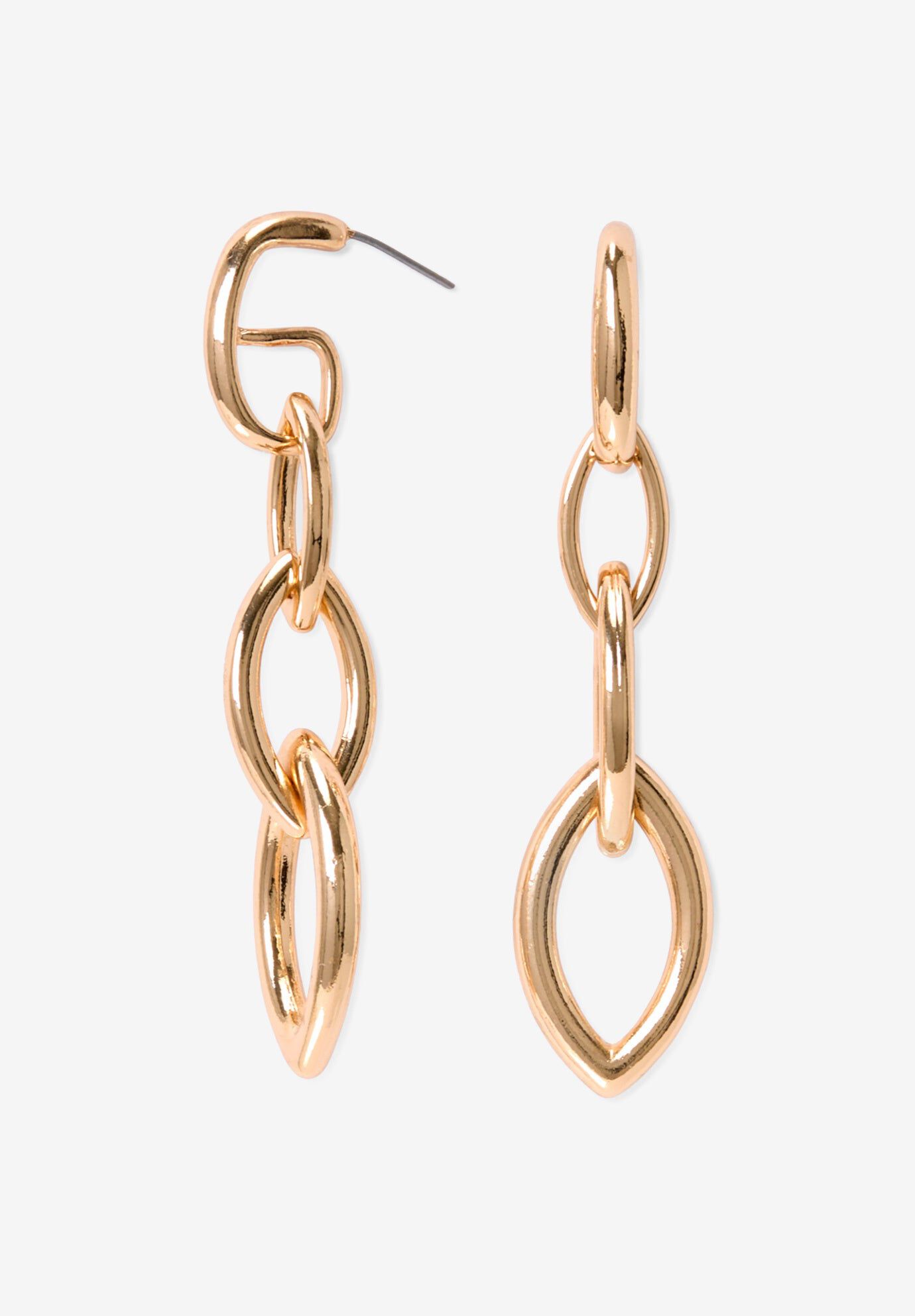 Drop Chain Earrings, GOLD, hi-res image number 0