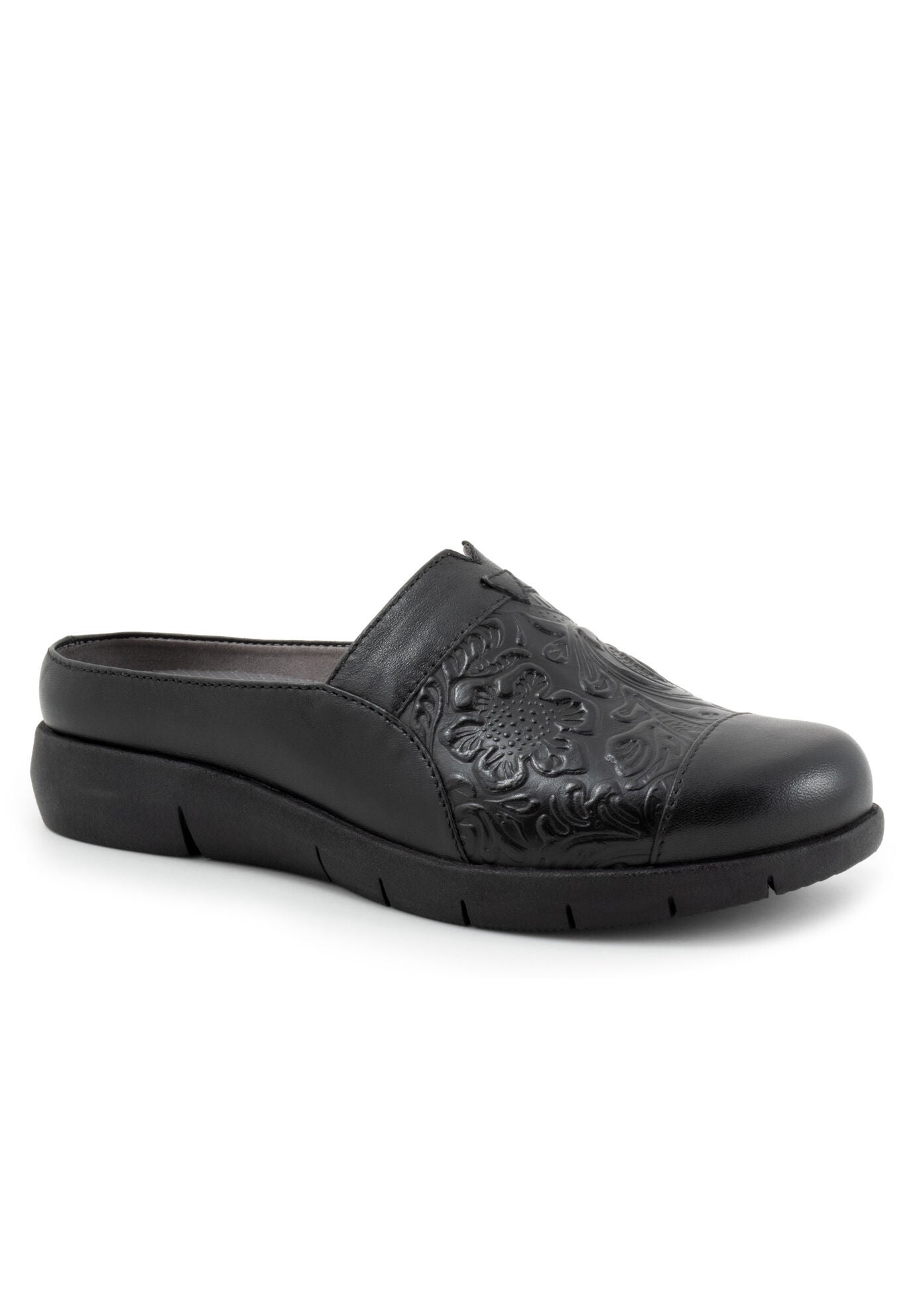 San Marc Tooled Casual Mule, BLACK, hi-res image number 0