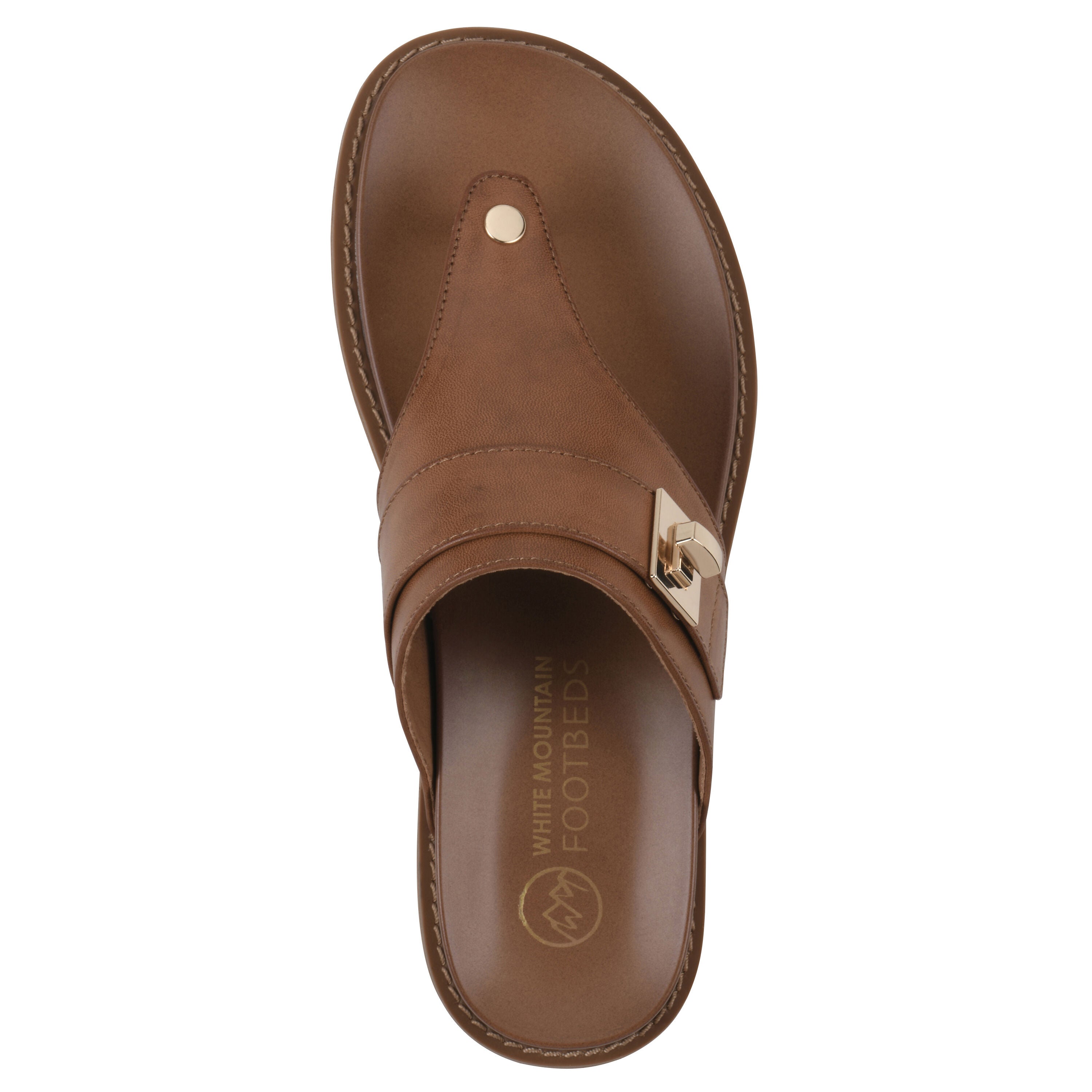 Malabar Thong Sandal, DARK TAN SMOOTH, alternate image number 4