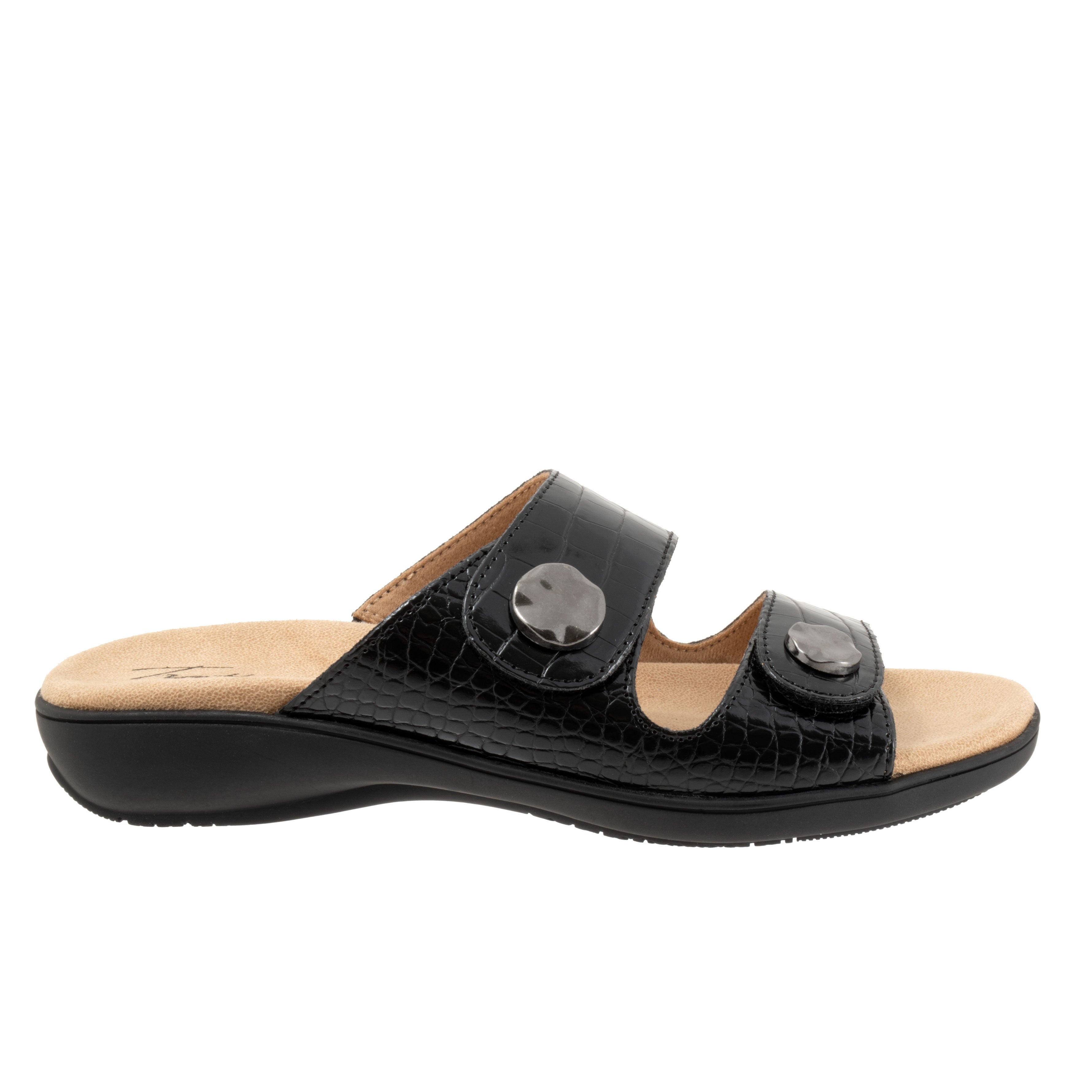 Ruthie Croco Sandal, BLACK, alternate image number 4