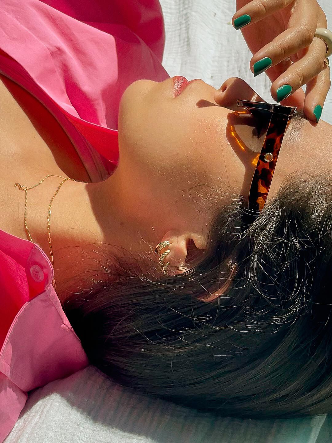 Double Hoop Earrings - Toda, GOLD, alternate image number 3