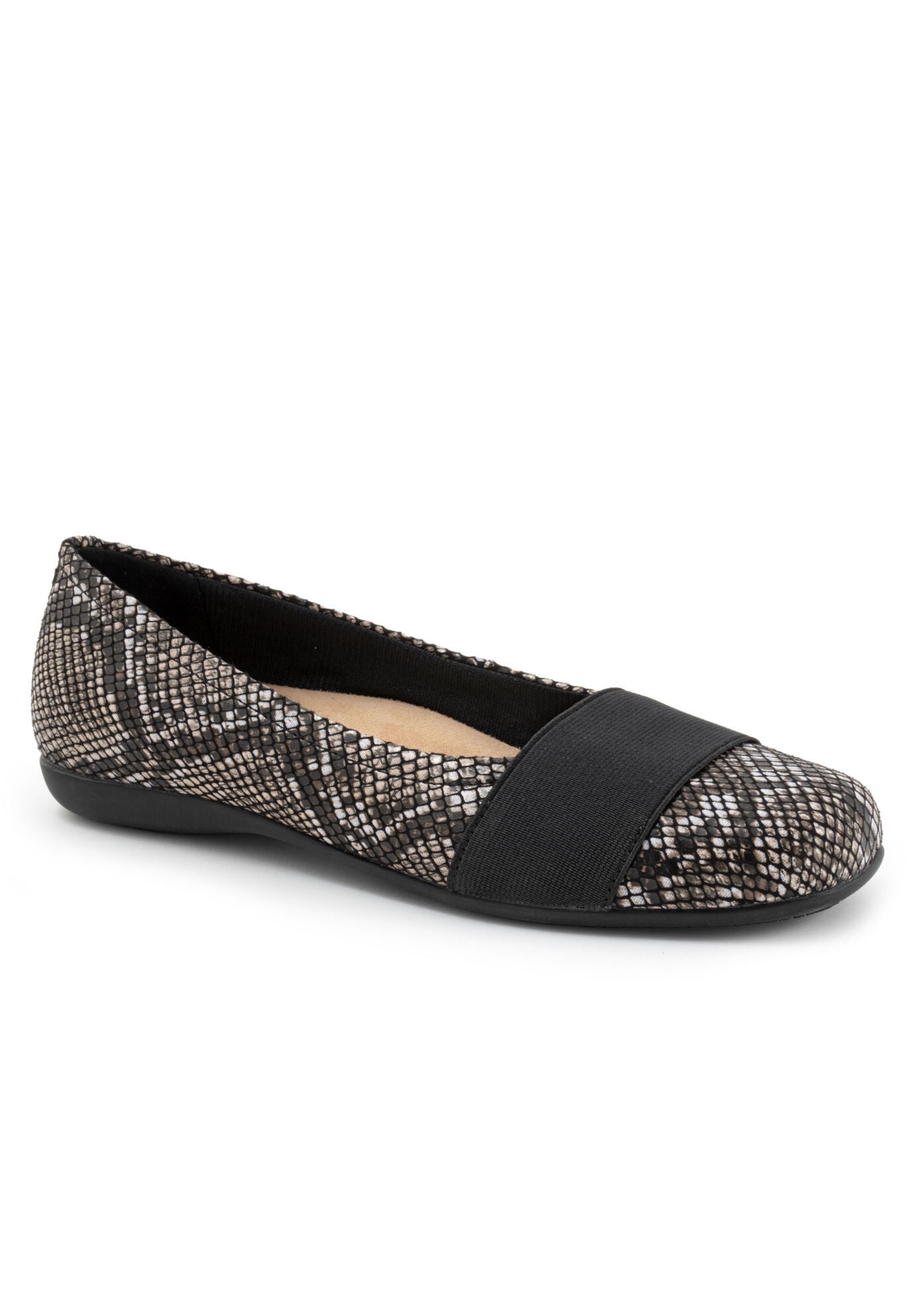 Samantha Slip On Flats, BLACK SNAKE, hi-res image number 0