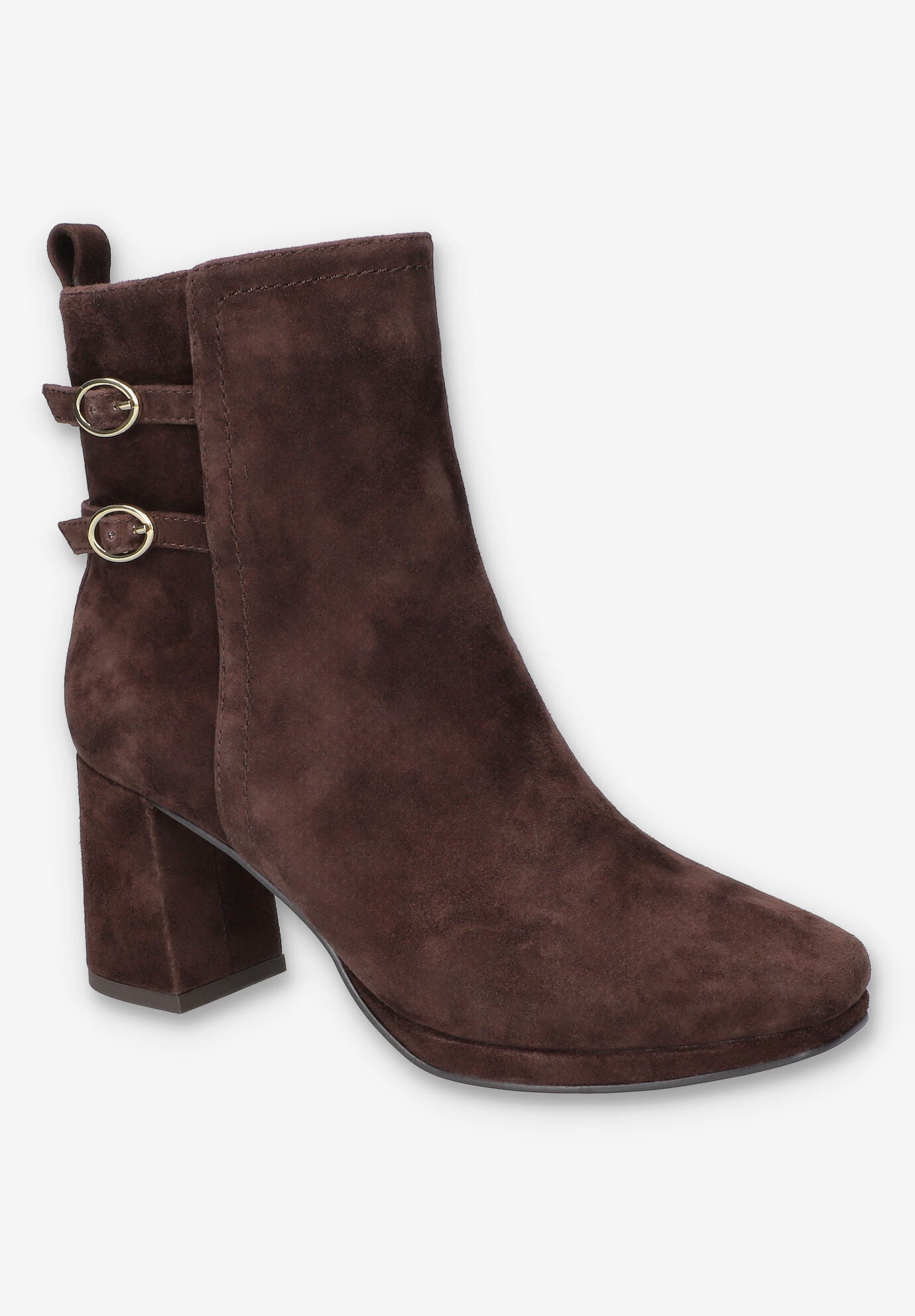 Orchard Sqaure Toe Ankle Boot, BROWN SUEDE LEATHER, hi-res image number 0